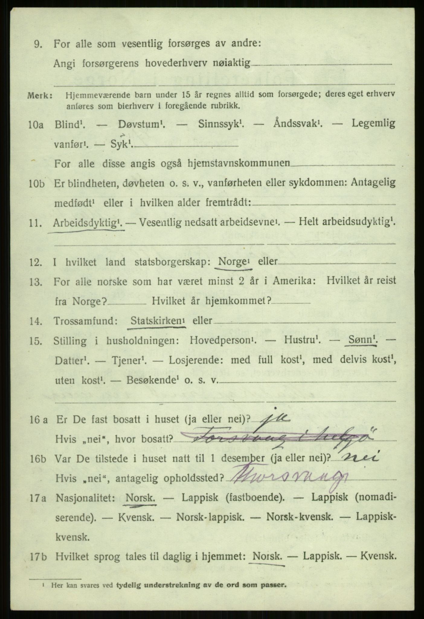 SATØ, 1920 census for Tromsøysund, 1920, p. 2369