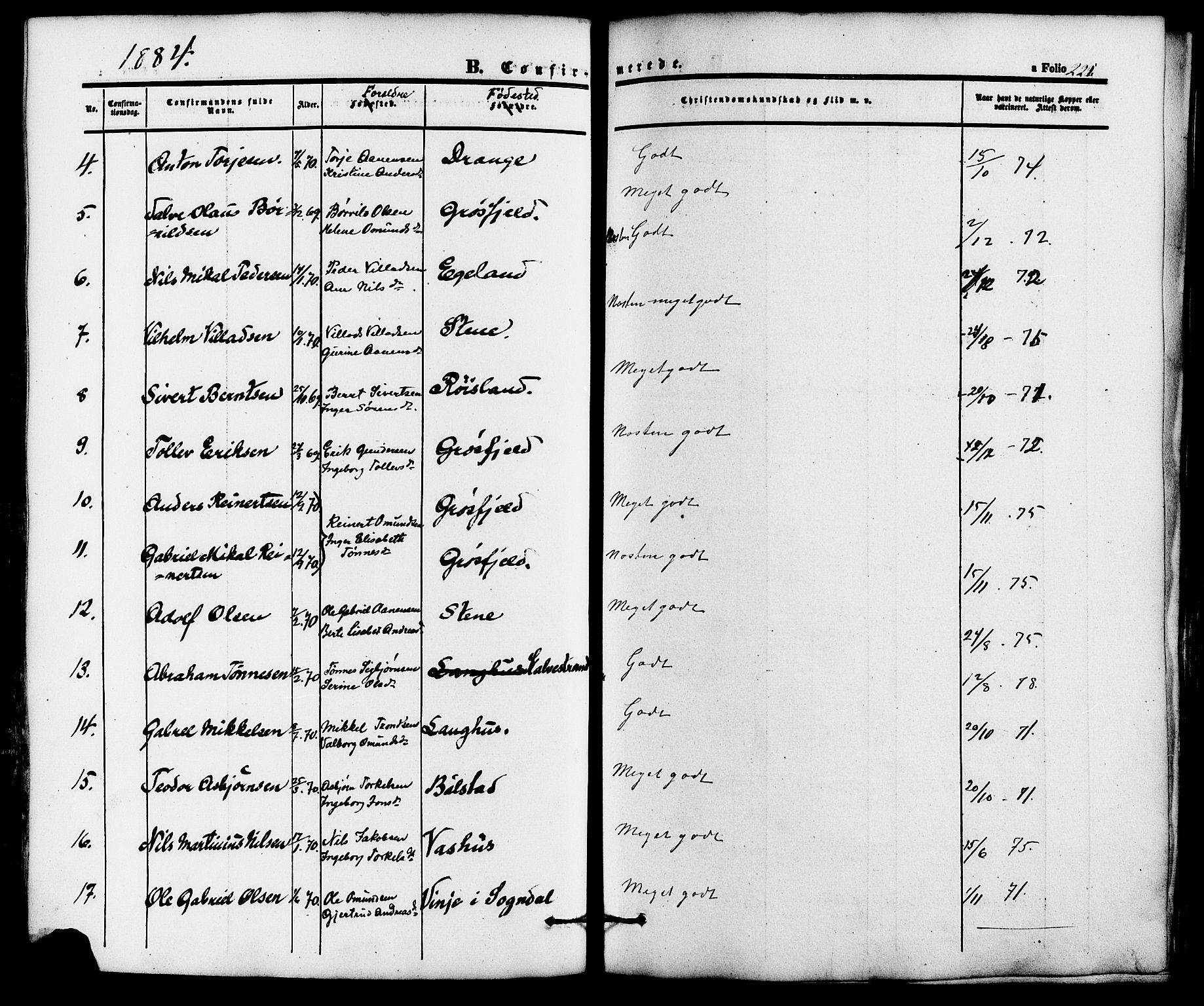 Lund sokneprestkontor, AV/SAST-A-101809/S06/L0010: Parish register (official) no. A 9, 1854-1886, p. 222