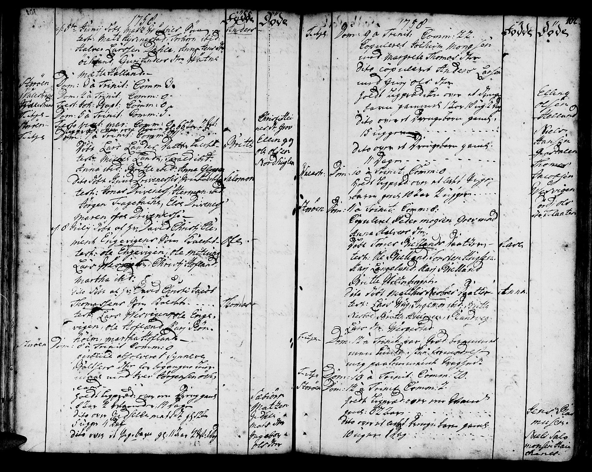 Stord sokneprestembete, AV/SAB-A-78201/H/Haa: Parish register (official) no. A 2, 1744-1777, p. 102