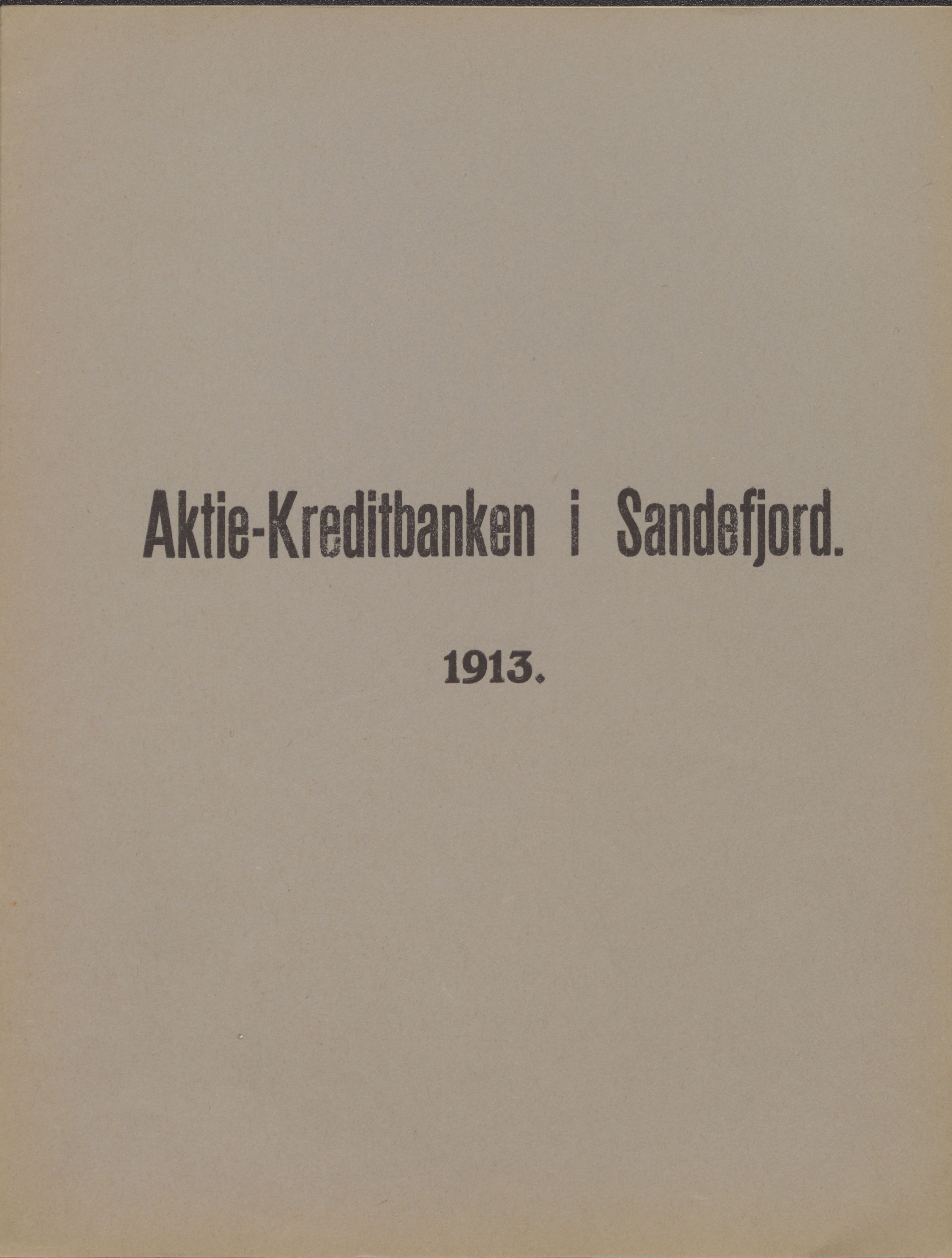 Privatbanken i Sandefjord AS, VEMU/ARS-A-1256/X/L0001: Årsberetninger, 1912-1929, p. 9