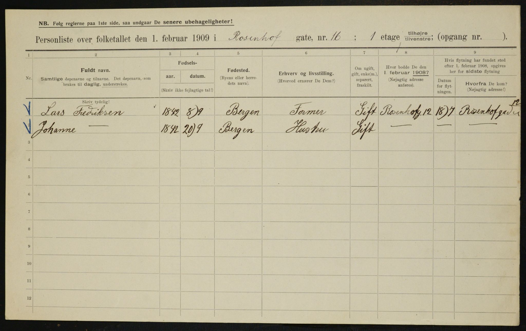 OBA, Municipal Census 1909 for Kristiania, 1909, p. 75945