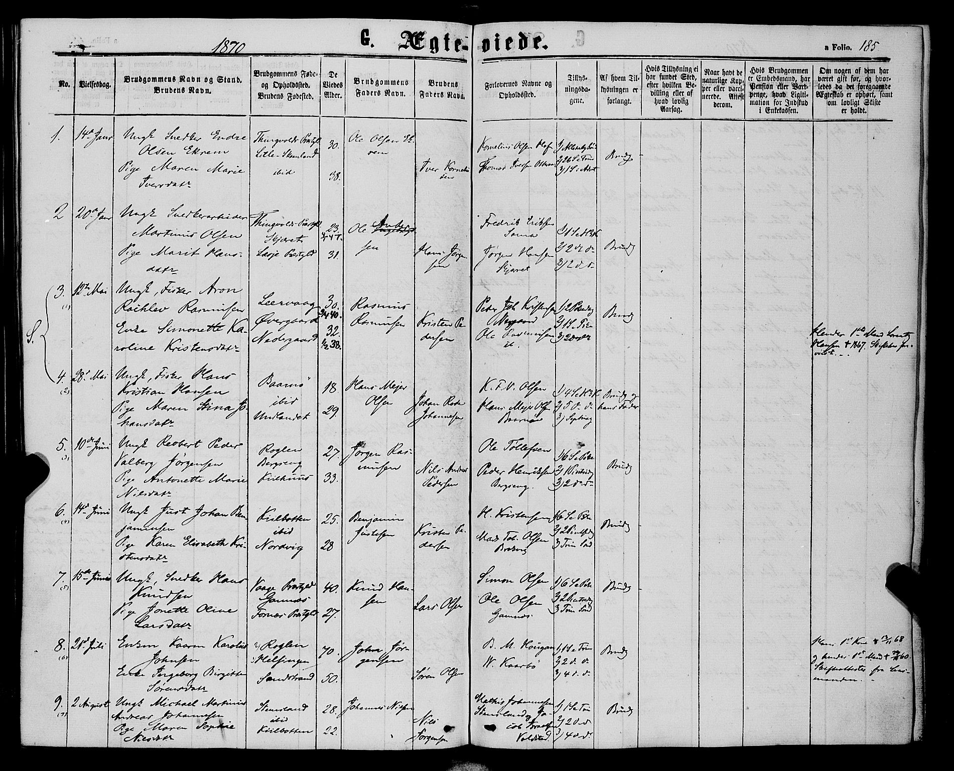 Trondenes sokneprestkontor, SATØ/S-1319/H/Ha/L0012kirke: Parish register (official) no. 12, 1863-1870, p. 185