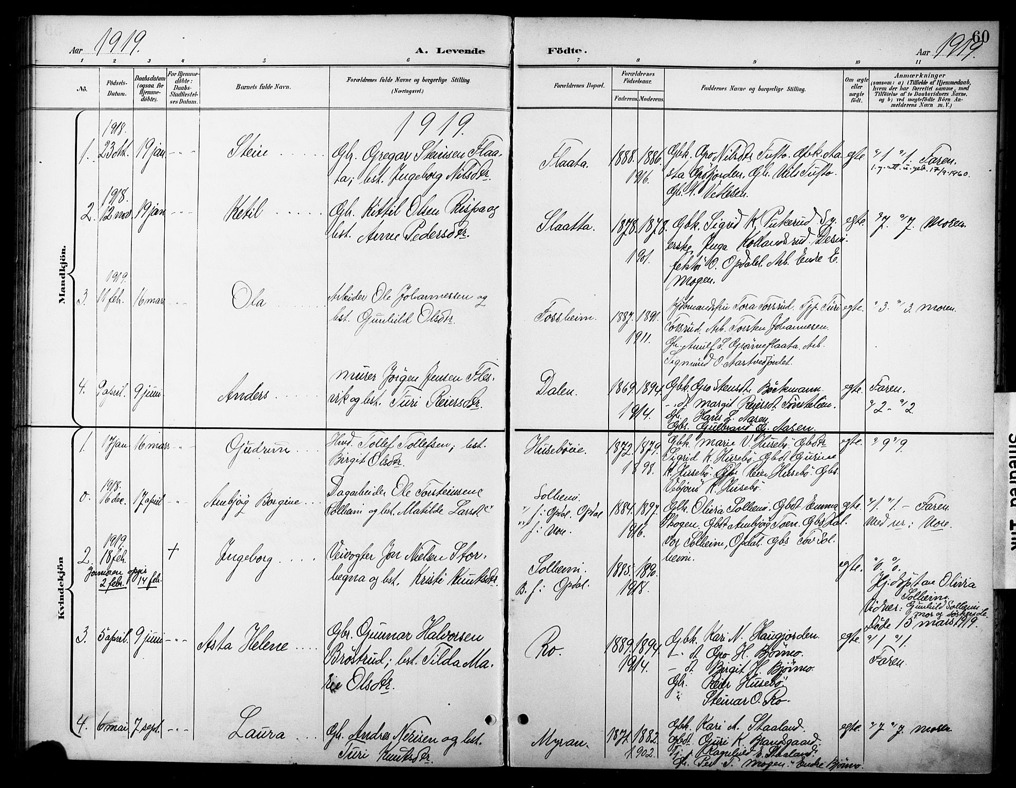 Nore kirkebøker, SAKO/A-238/F/Fc/L0005: Parish register (official) no. III 5, 1898-1922, p. 60