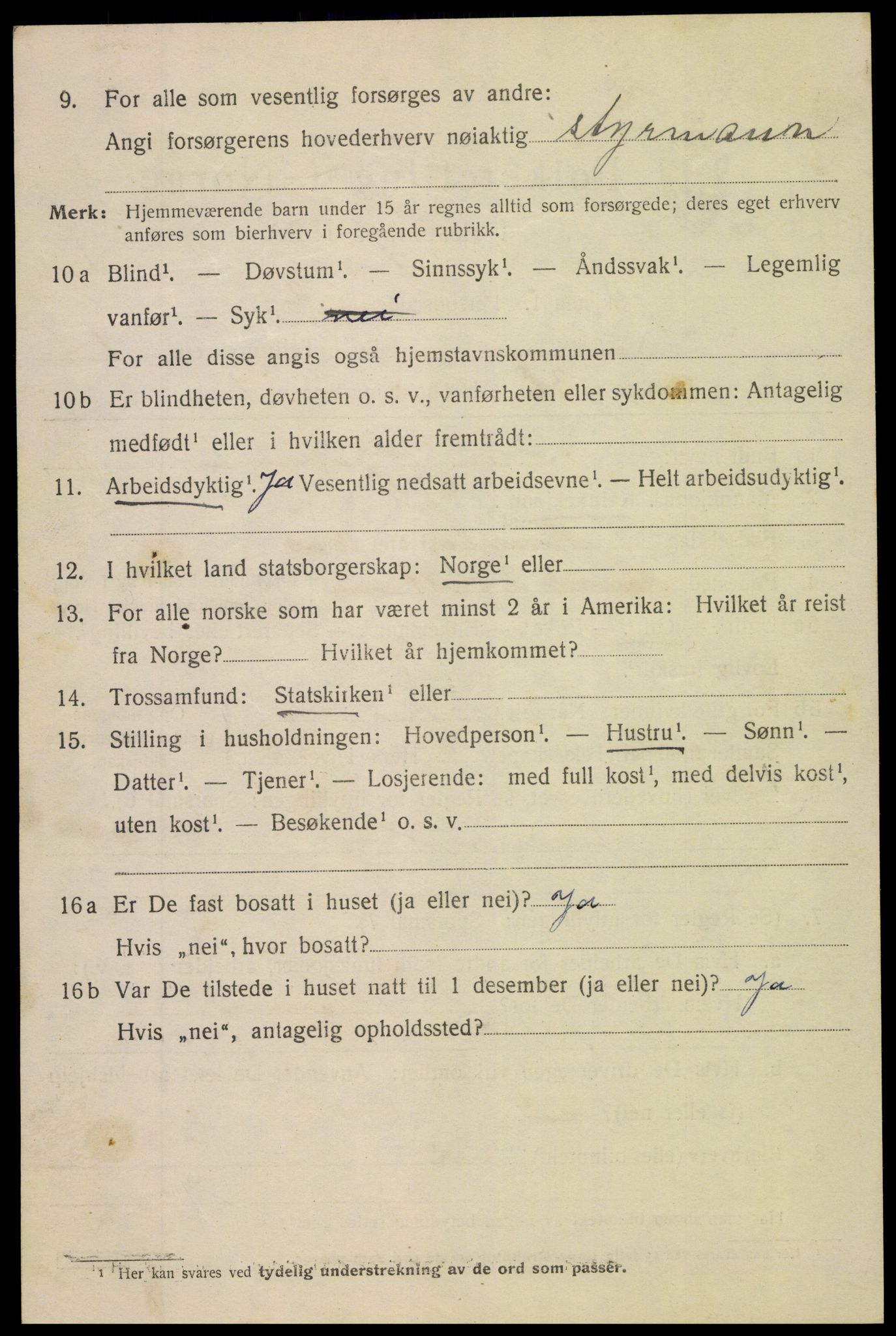 SAK, 1920 census for Tvedestrand, 1920, p. 1684