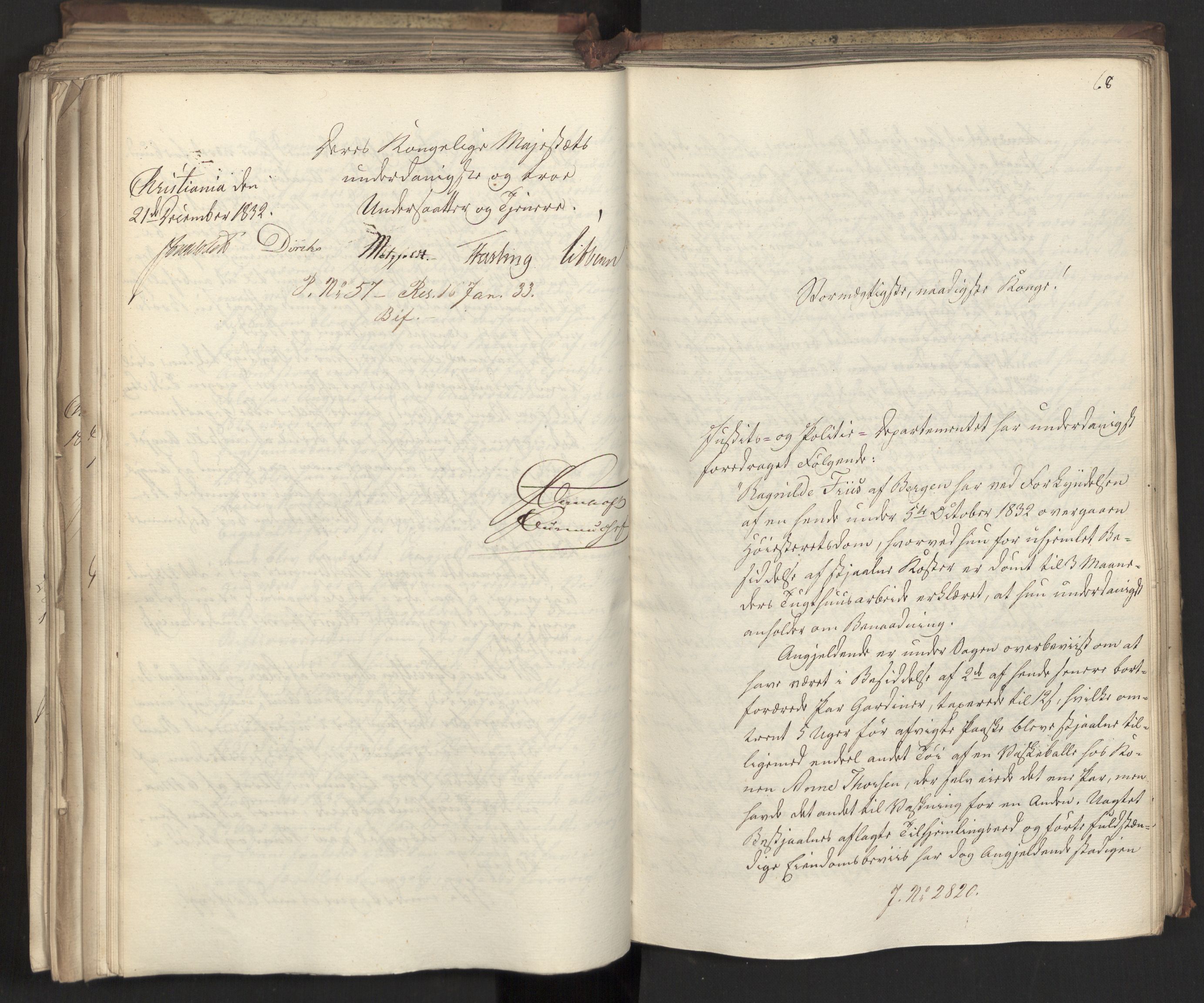 Statsrådsavdelingen i Stockholm, AV/RA-S-1003/D/Da/L0081: Regjeringsinnstillinger nr. 2700-2857, 1832, p. 460