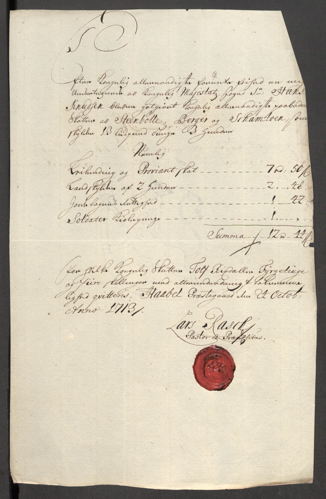 Rentekammeret inntil 1814, Reviderte regnskaper, Fogderegnskap, AV/RA-EA-4092/R04/L0138: Fogderegnskap Moss, Onsøy, Tune, Veme og Åbygge, 1713-1714, p. 271