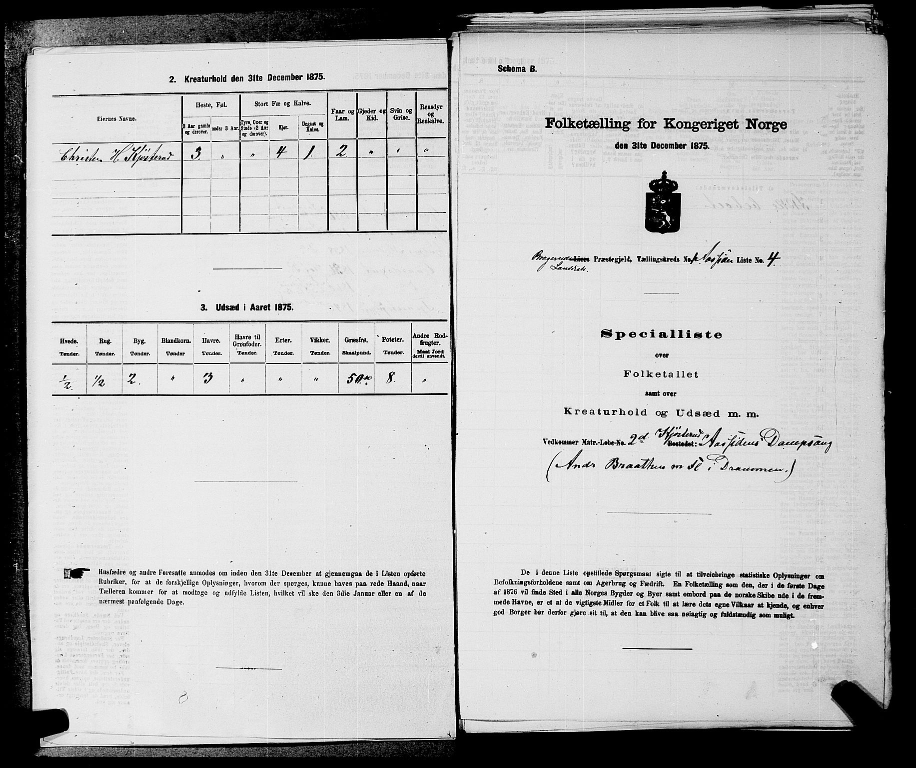 SAKO, 1875 census for 0626P Lier, 1875, p. 85