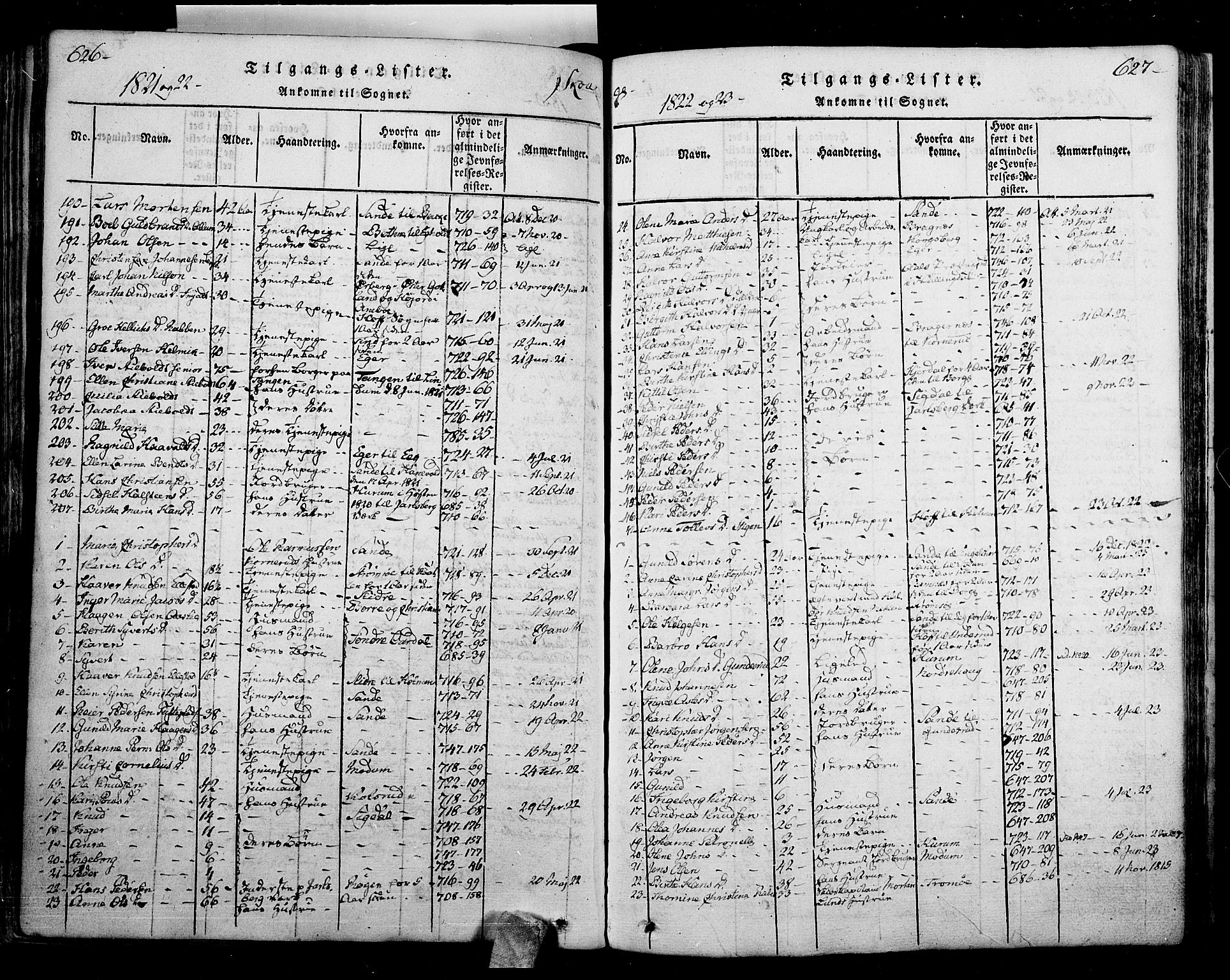 Skoger kirkebøker, AV/SAKO-A-59/F/Fa/L0002: Parish register (official) no. I 2 /1, 1814-1842, p. 626-627