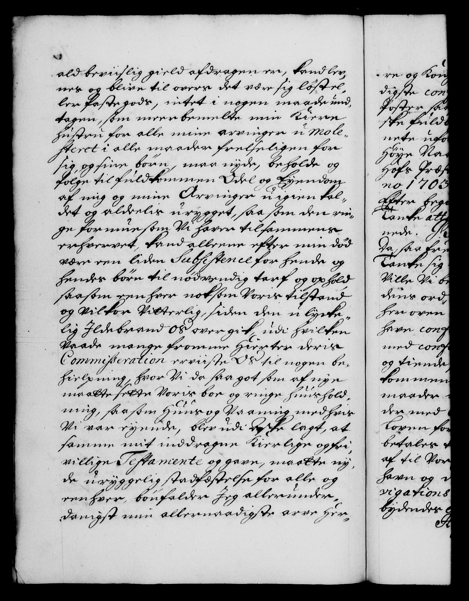 Danske Kanselli 1572-1799, AV/RA-EA-3023/F/Fc/Fca/Fcaa/L0019: Norske registre, 1704-1707, p. 10b