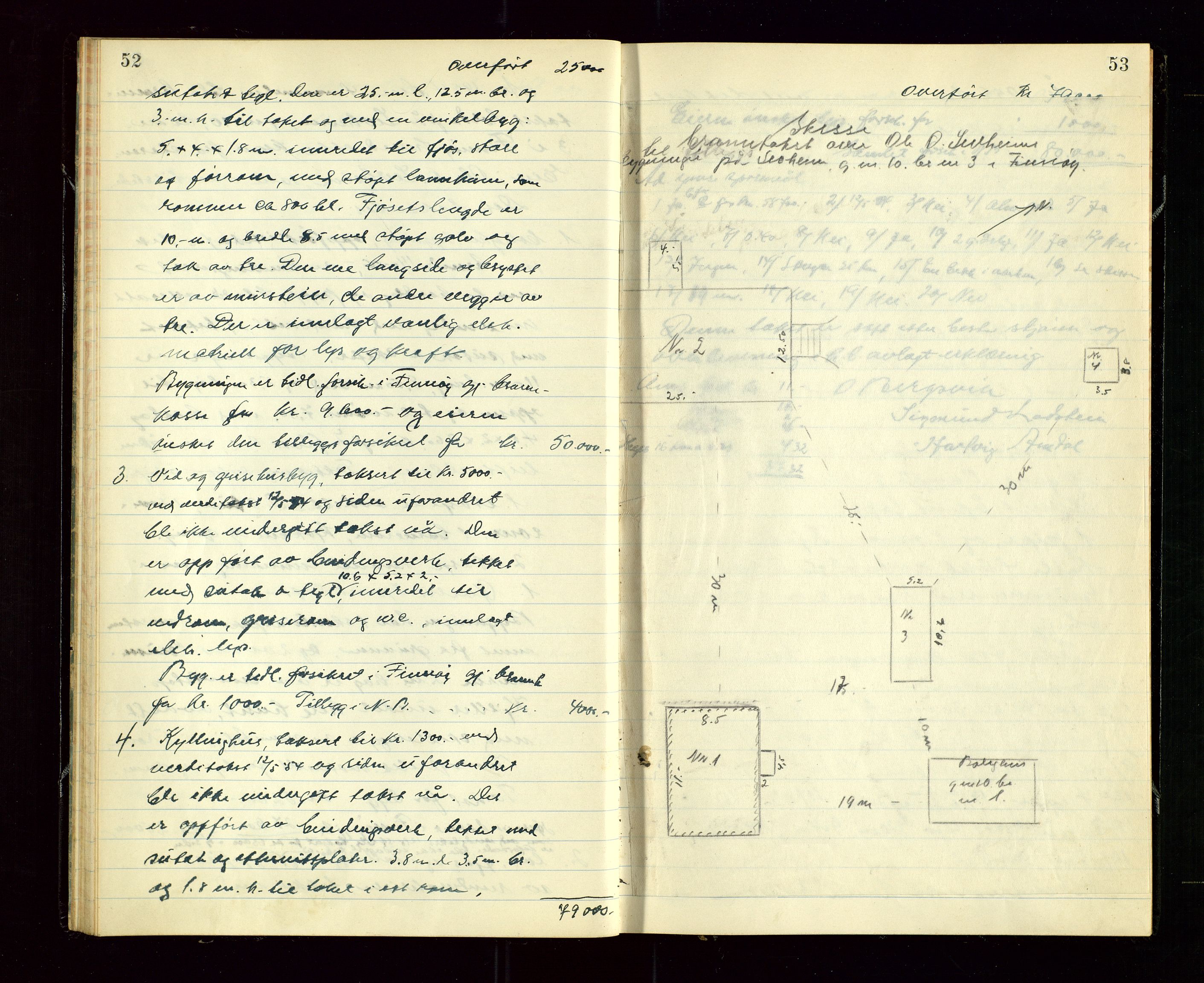 Finnøy lensmannskontor, SAST/A-100442/Goa/L0002: Branntakstprotokoll, 1951-1971, p. 52-53