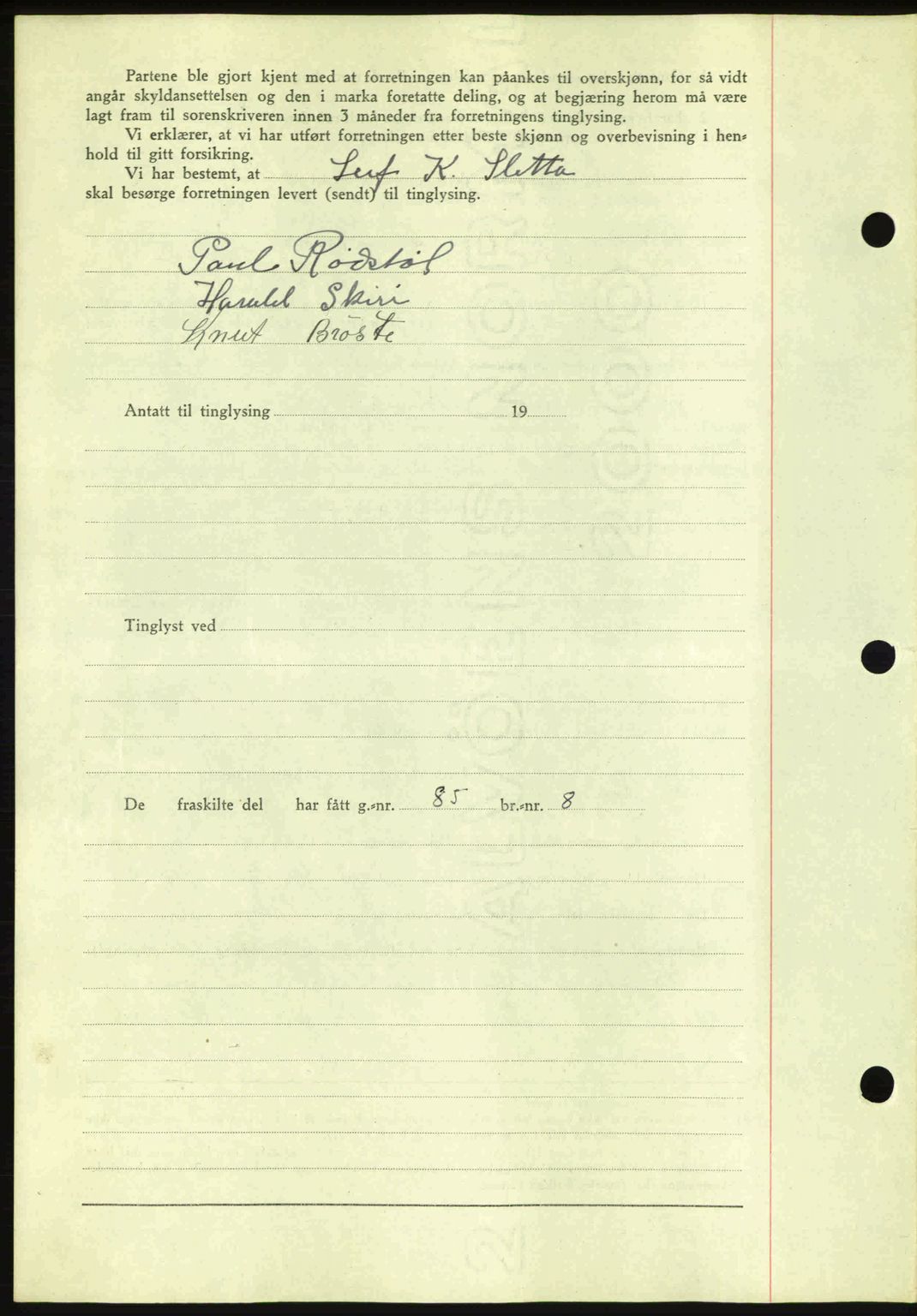 Romsdal sorenskriveri, AV/SAT-A-4149/1/2/2C: Mortgage book no. A15, 1943-1944, Diary no: : 283/1944