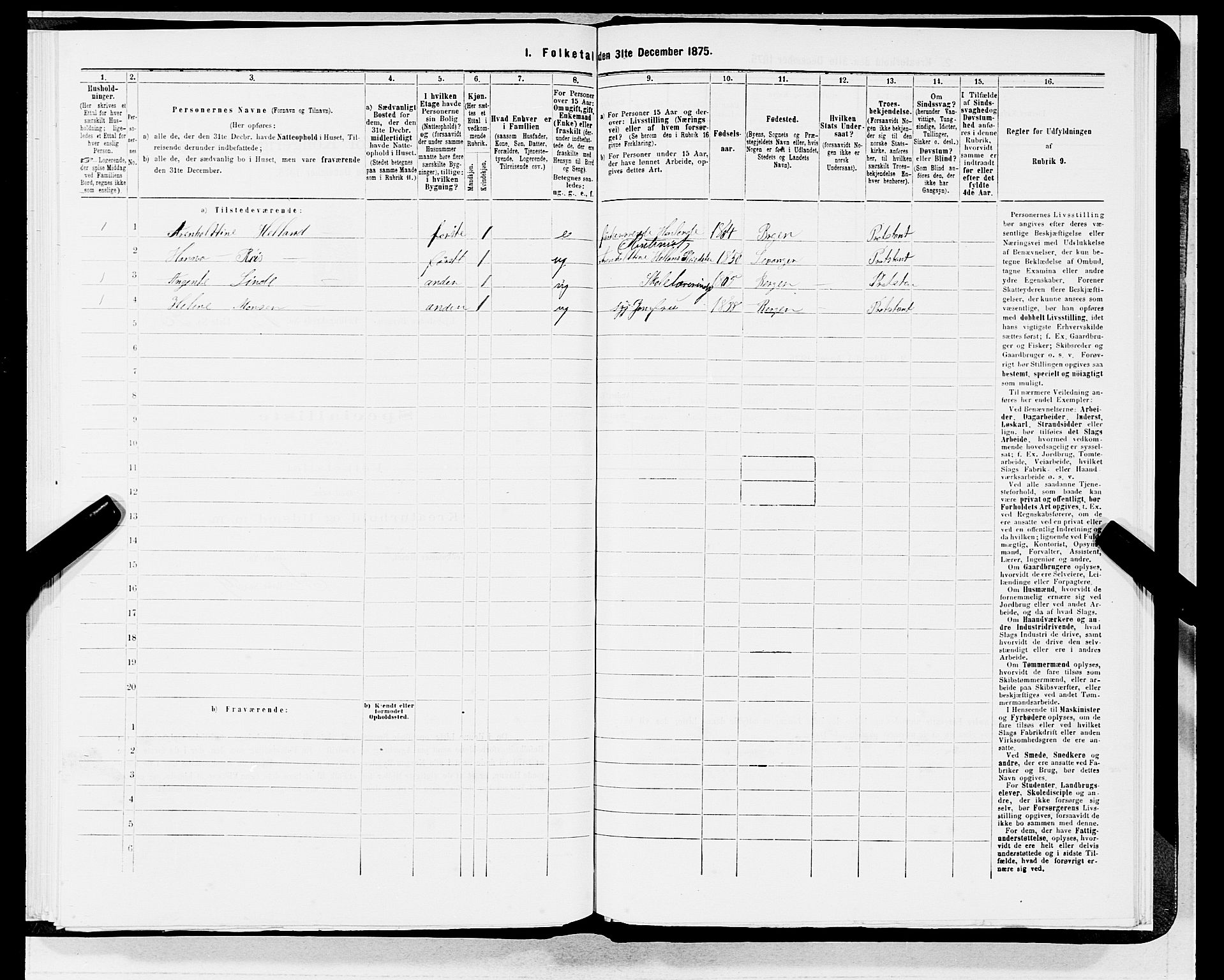 SAB, 1875 census for 1301 Bergen, 1875, p. 634