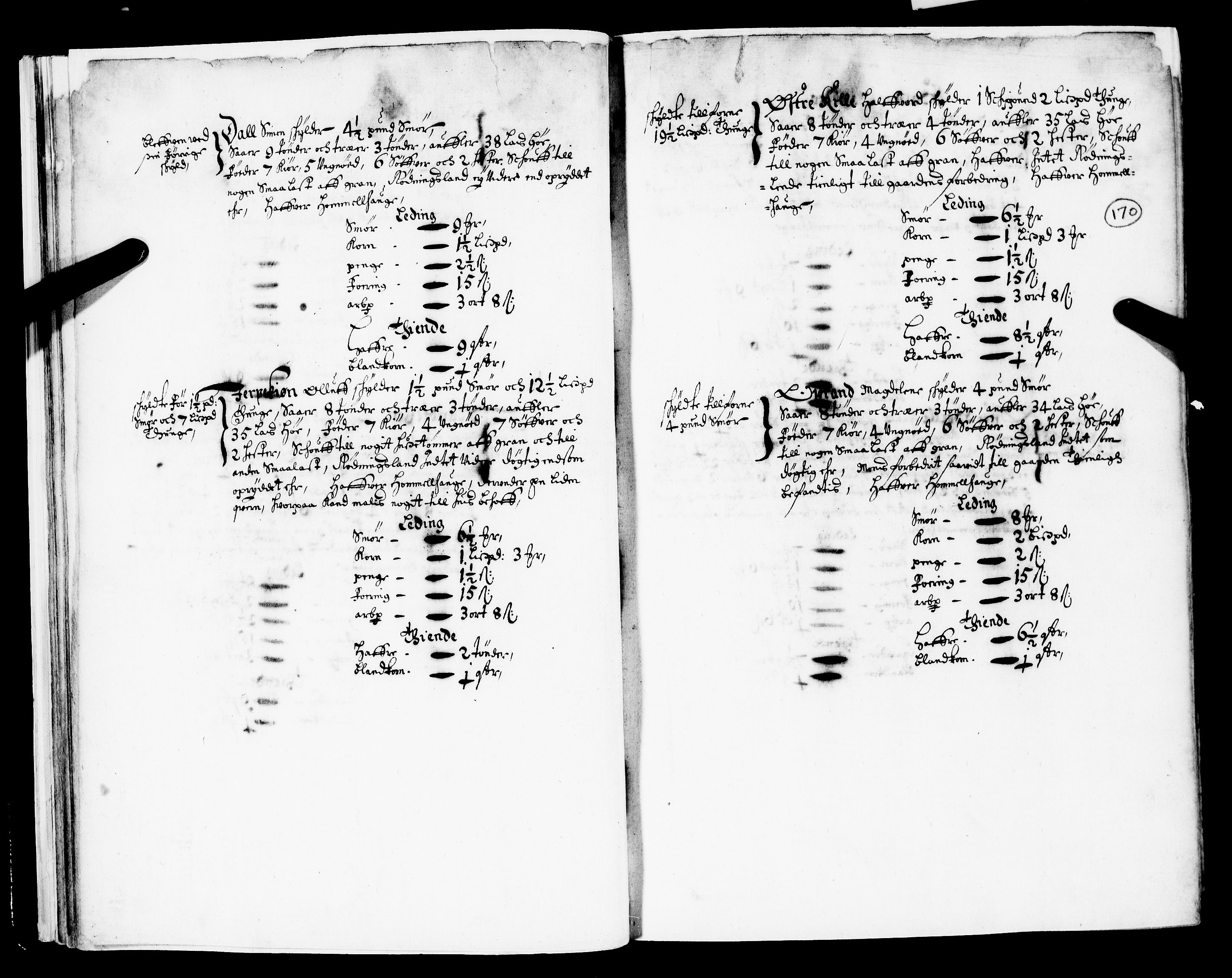 Rentekammeret inntil 1814, Realistisk ordnet avdeling, AV/RA-EA-4070/N/Nb/Nba/L0020: Tønsberg len, 2. del, 1668, p. 169b-170a
