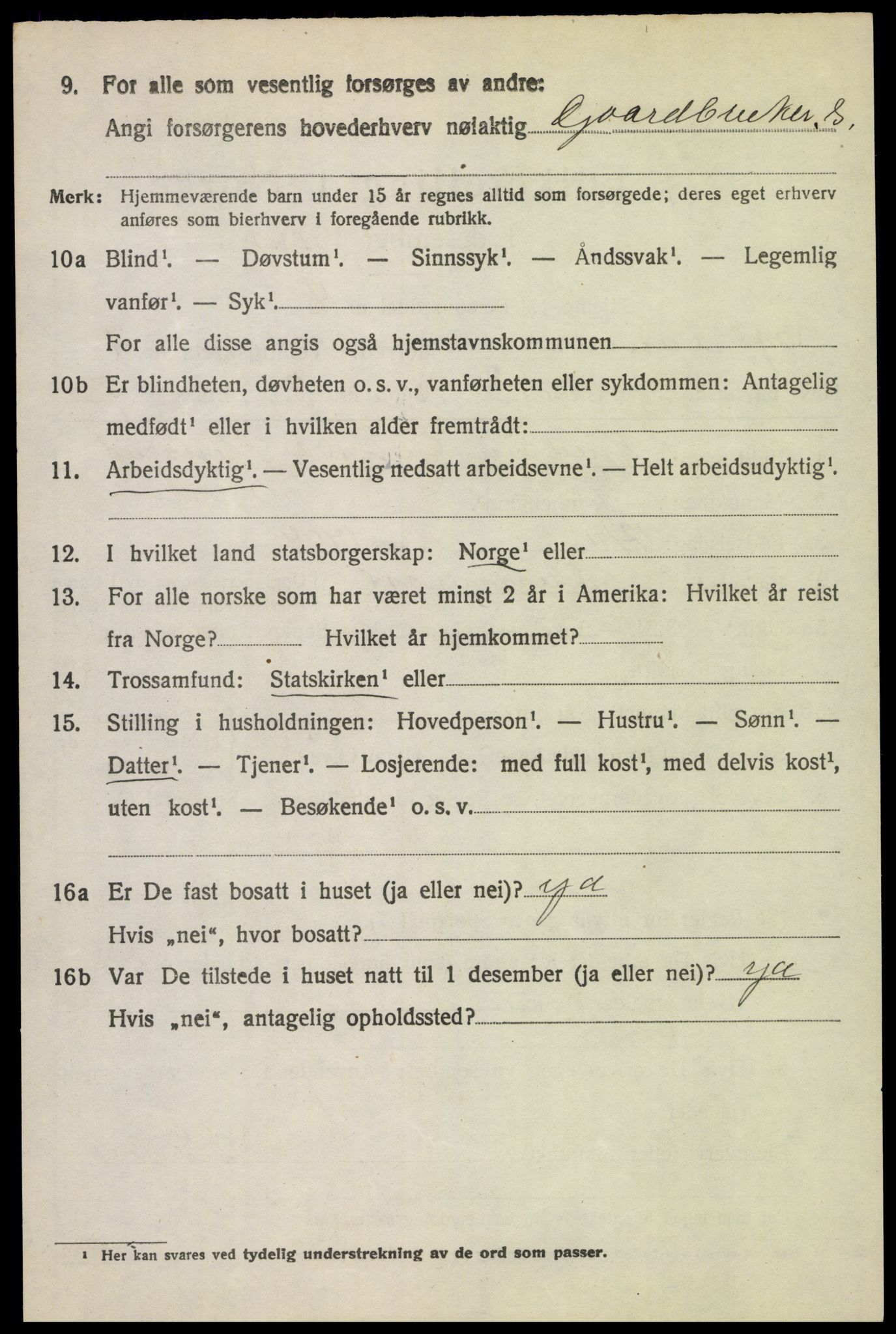 SAH, 1920 census for Lunner, 1920, p. 1734