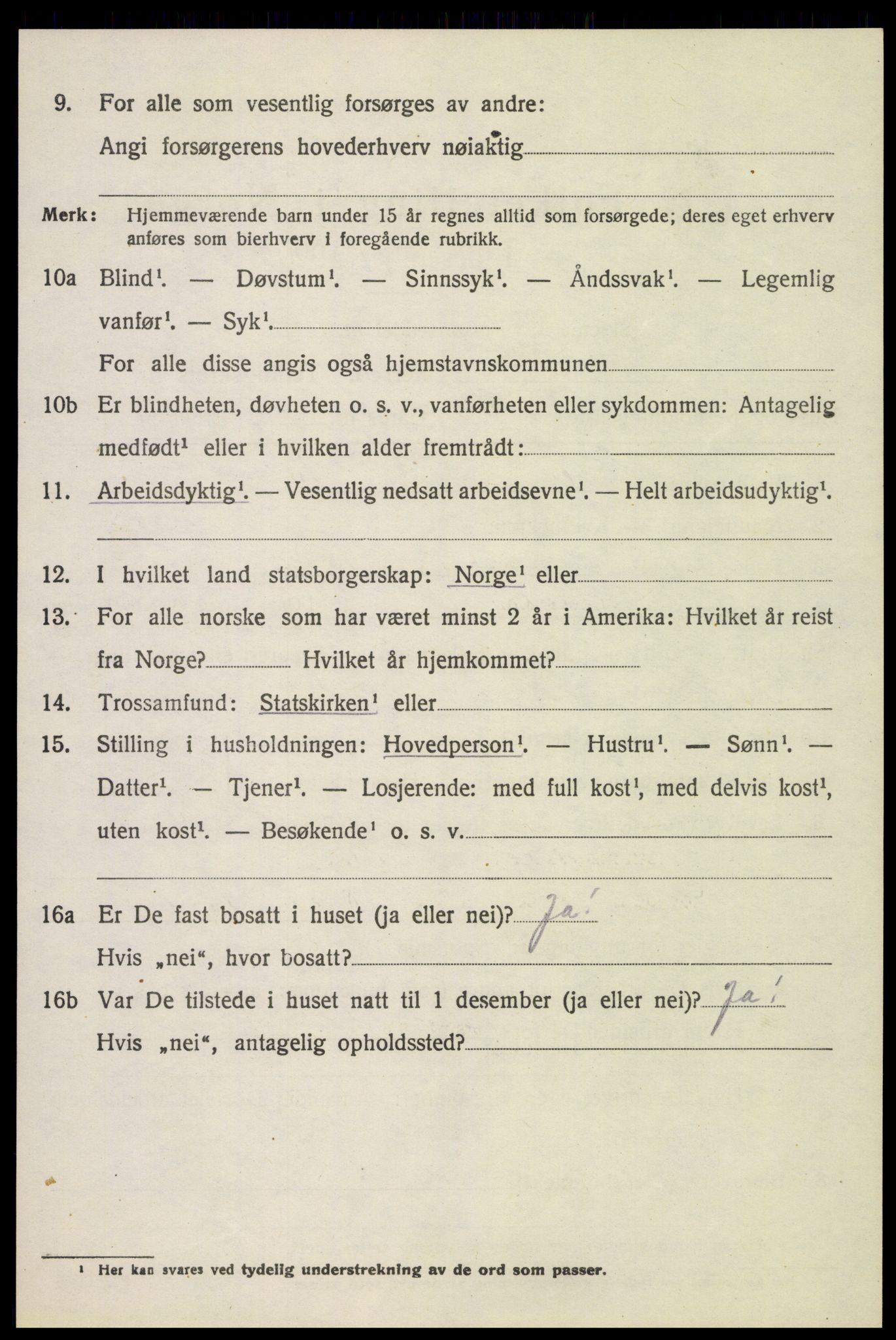 SAH, 1920 census for Stange, 1920, p. 12624