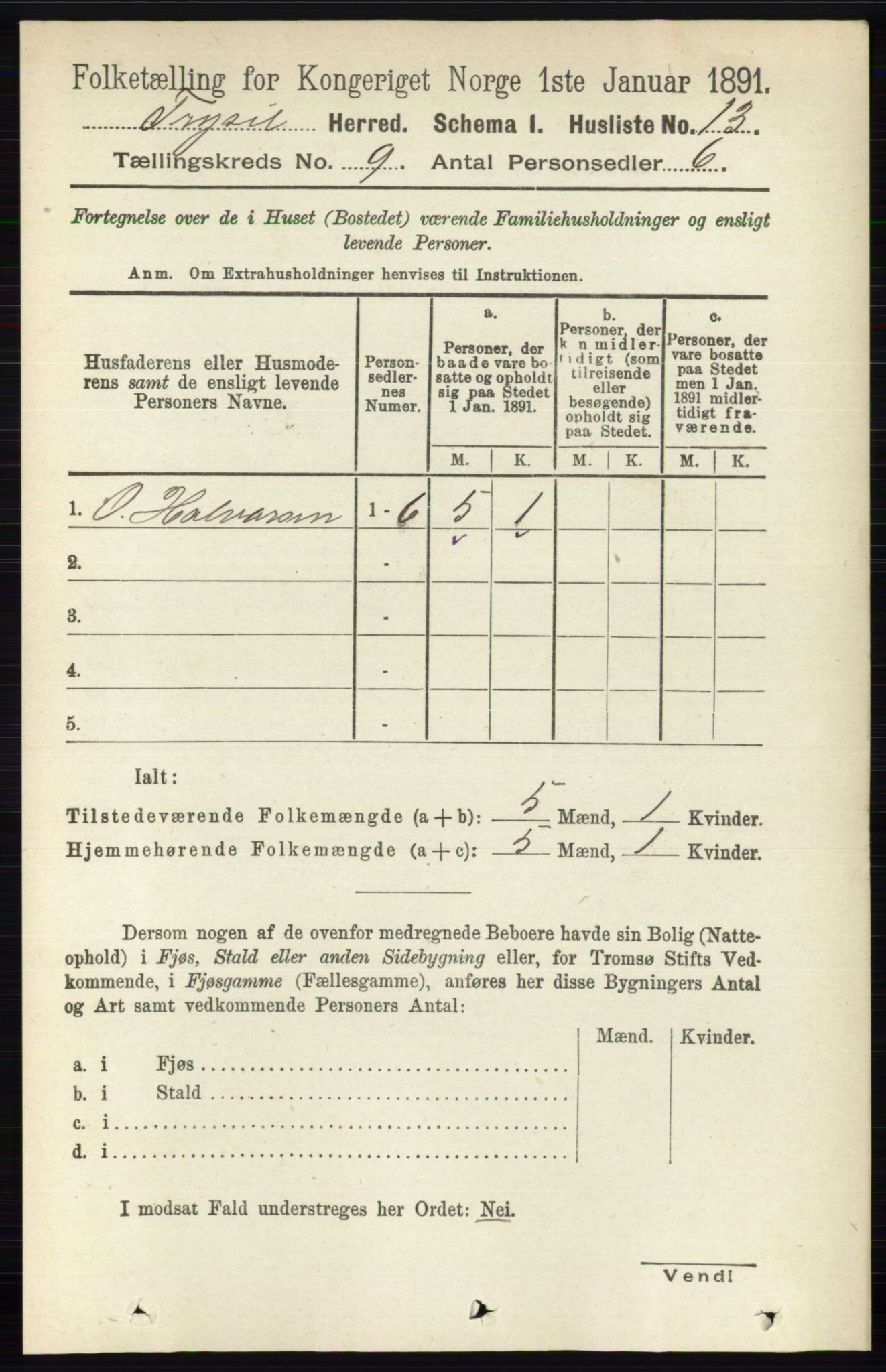 RA, 1891 census for 0428 Trysil, 1891, p. 4107