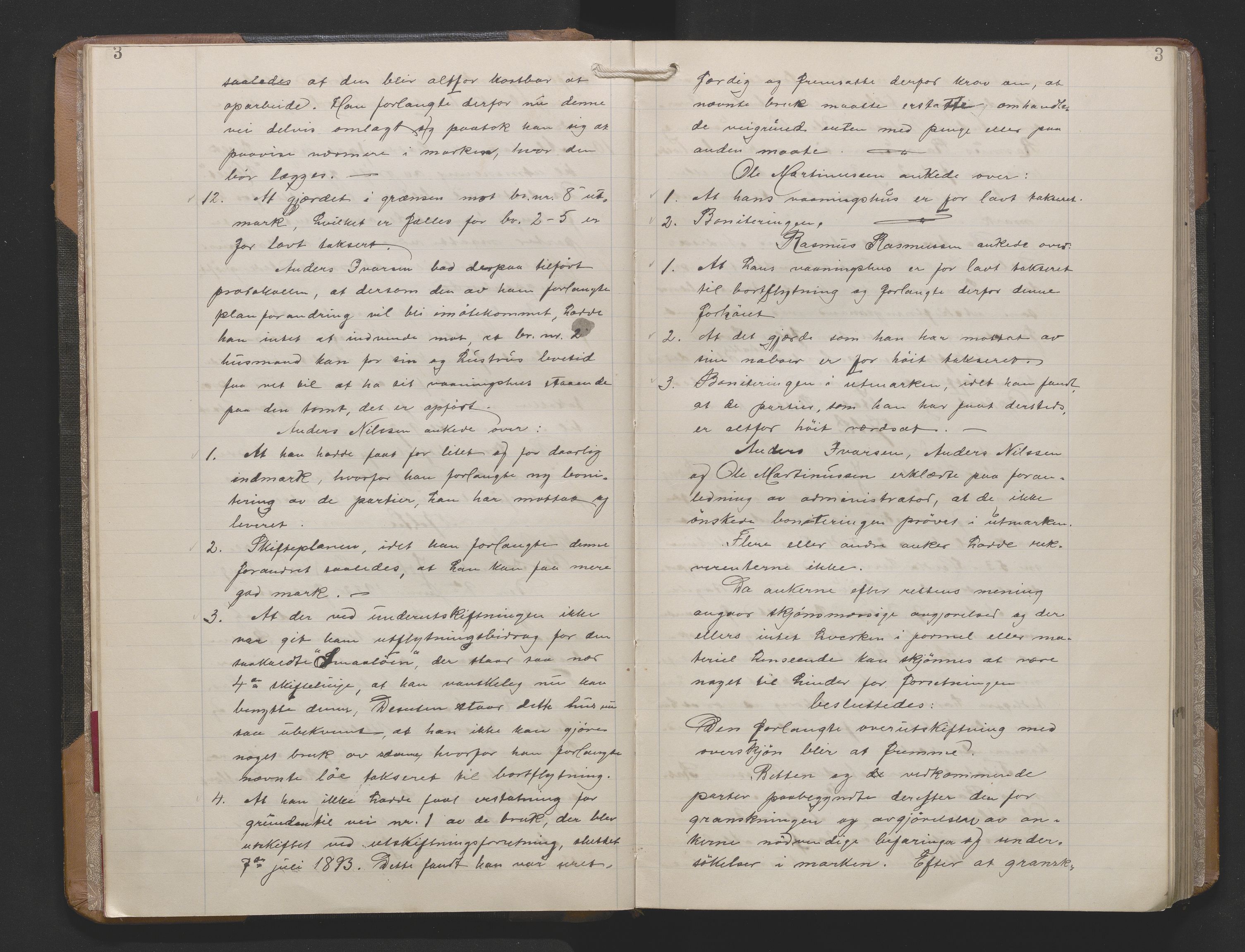 Hordaland jordskiftedøme - II Ytre Nordhordland jordskiftedistrikt, AV/SAB-A-6901/A/Aa/L0033: Forhandlingsprotokoll, 1922-1923, p. 3