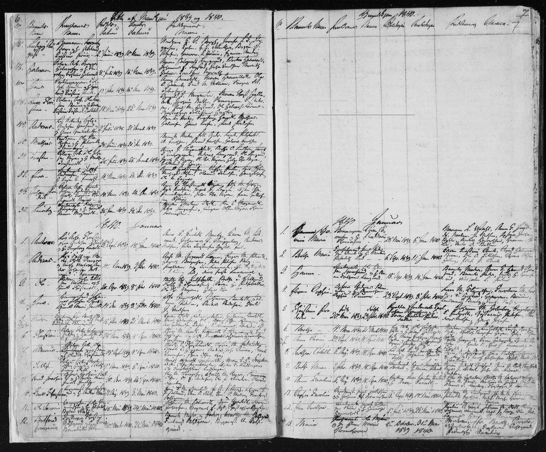 Kongsberg kirkebøker, SAKO/A-22/F/Fa/L0009: Parish register (official) no. I 9, 1839-1858, p. 6-7