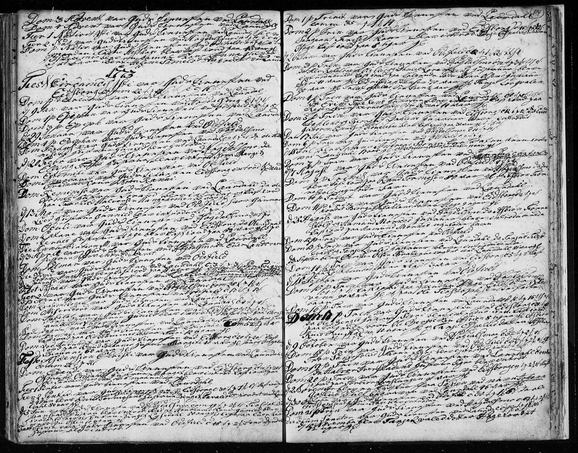 Lårdal kirkebøker, SAKO/A-284/F/Fa/L0003: Parish register (official) no. I 3, 1754-1790, p. 114