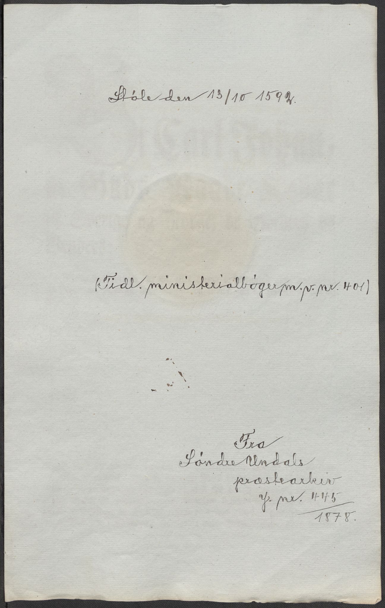 Riksarkivets diplomsamling, AV/RA-EA-5965/F15/L0031: Prestearkiv - Aust-Agder, Vest-Agder og Rogaland, 1575-1768, p. 95