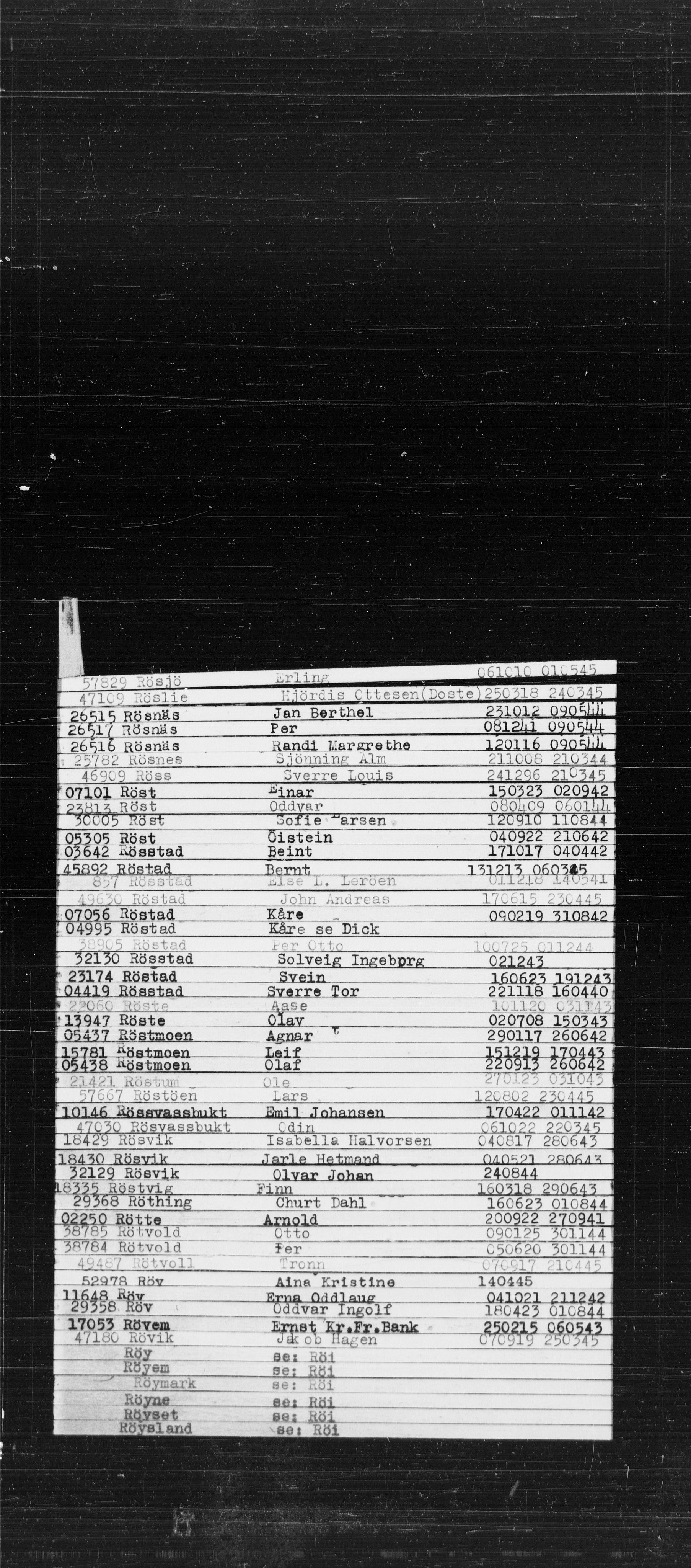 Den Kgl. Norske Legasjons Flyktningskontor, RA/S-6753/V/Va/L0022: Kjesäterkartoteket.  Alfabetisk register, A-Å., 1940-1945, p. 753