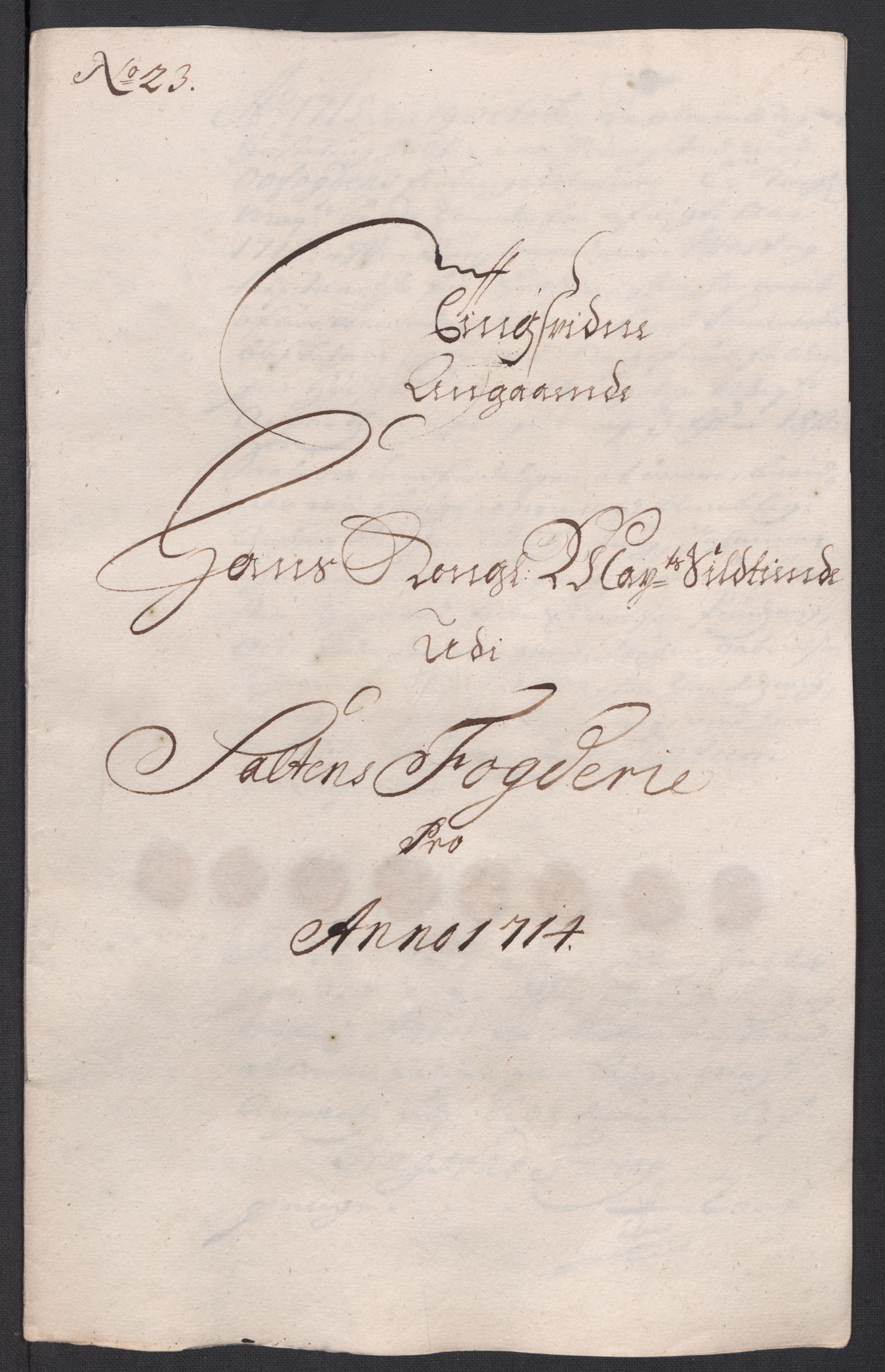 Rentekammeret inntil 1814, Reviderte regnskaper, Fogderegnskap, AV/RA-EA-4092/R66/L4585: Fogderegnskap Salten, 1715, p. 250