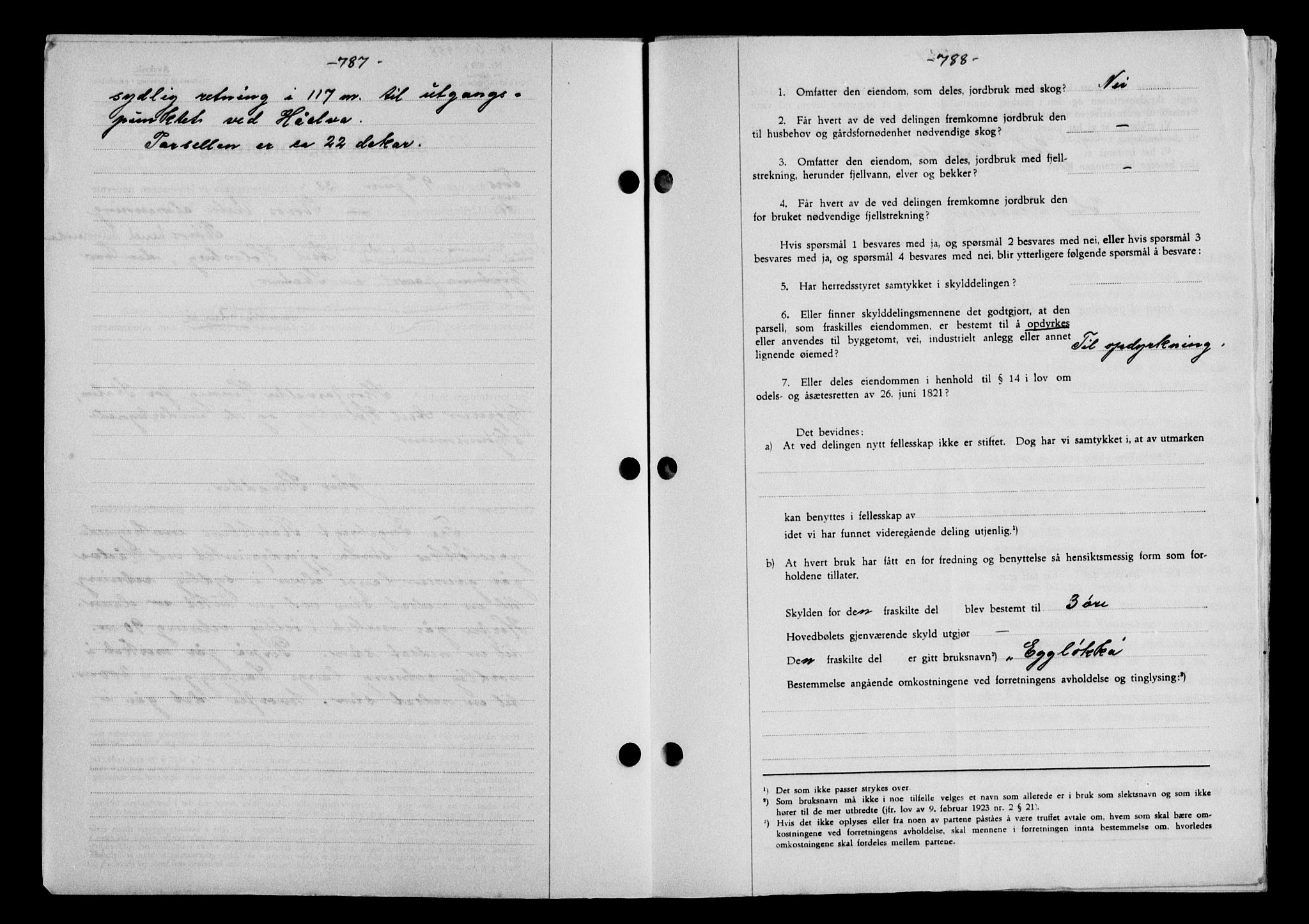 Gauldal sorenskriveri, SAT/A-0014/1/2/2C/L0048: Mortgage book no. 51-52, 1937-1938, p. 787, Diary no: : 779/1938