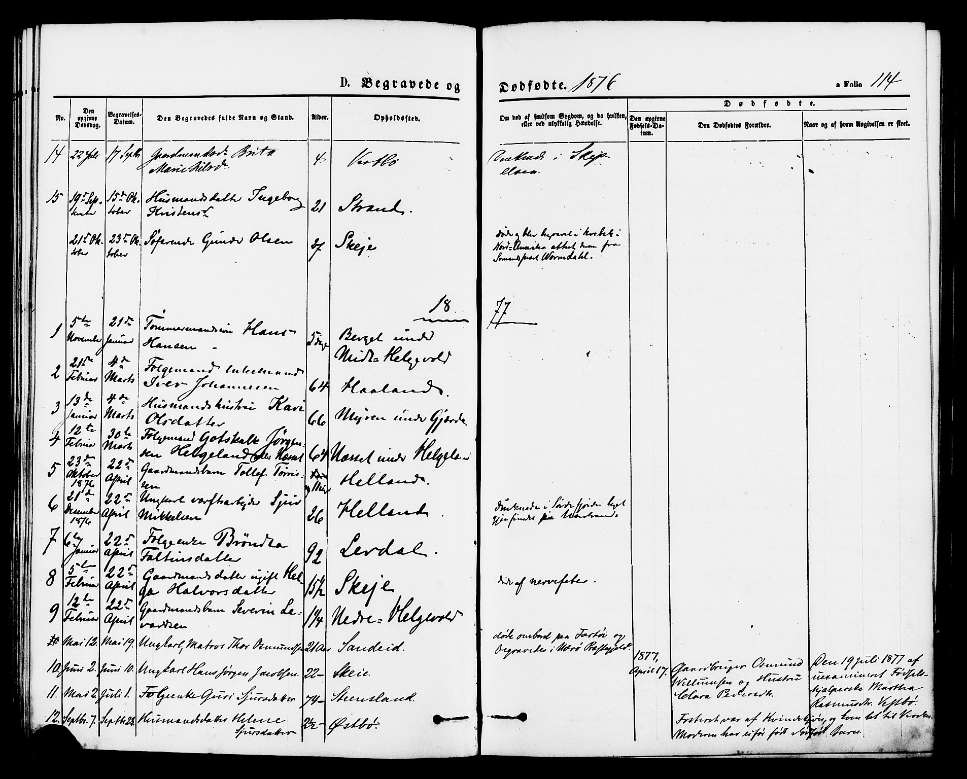 Vikedal sokneprestkontor, AV/SAST-A-101840/01/IV: Parish register (official) no. A 8, 1868-1885, p. 114