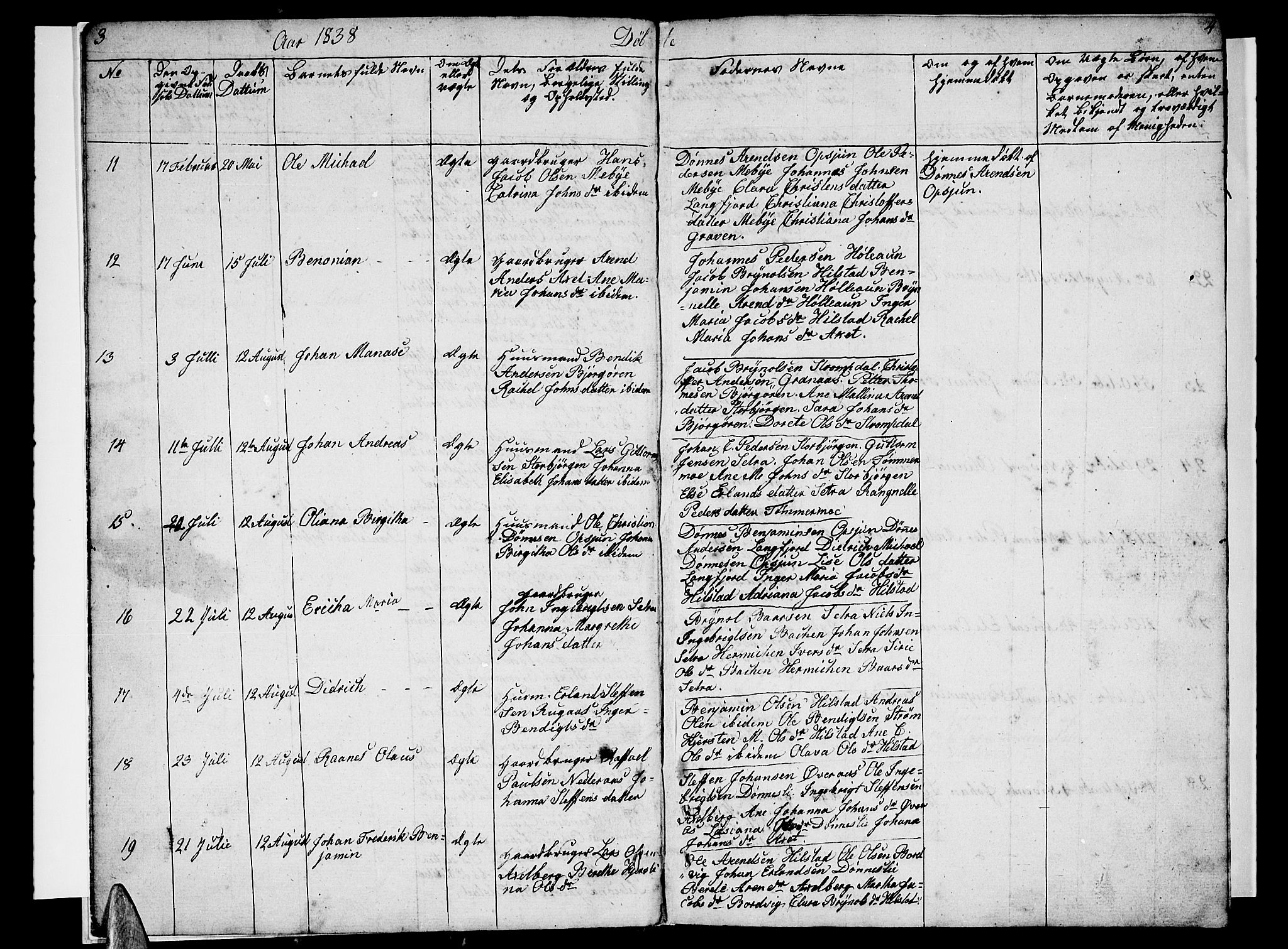 Ministerialprotokoller, klokkerbøker og fødselsregistre - Nordland, AV/SAT-A-1459/814/L0228: Parish register (copy) no. 814C01, 1838-1858, p. 3-4