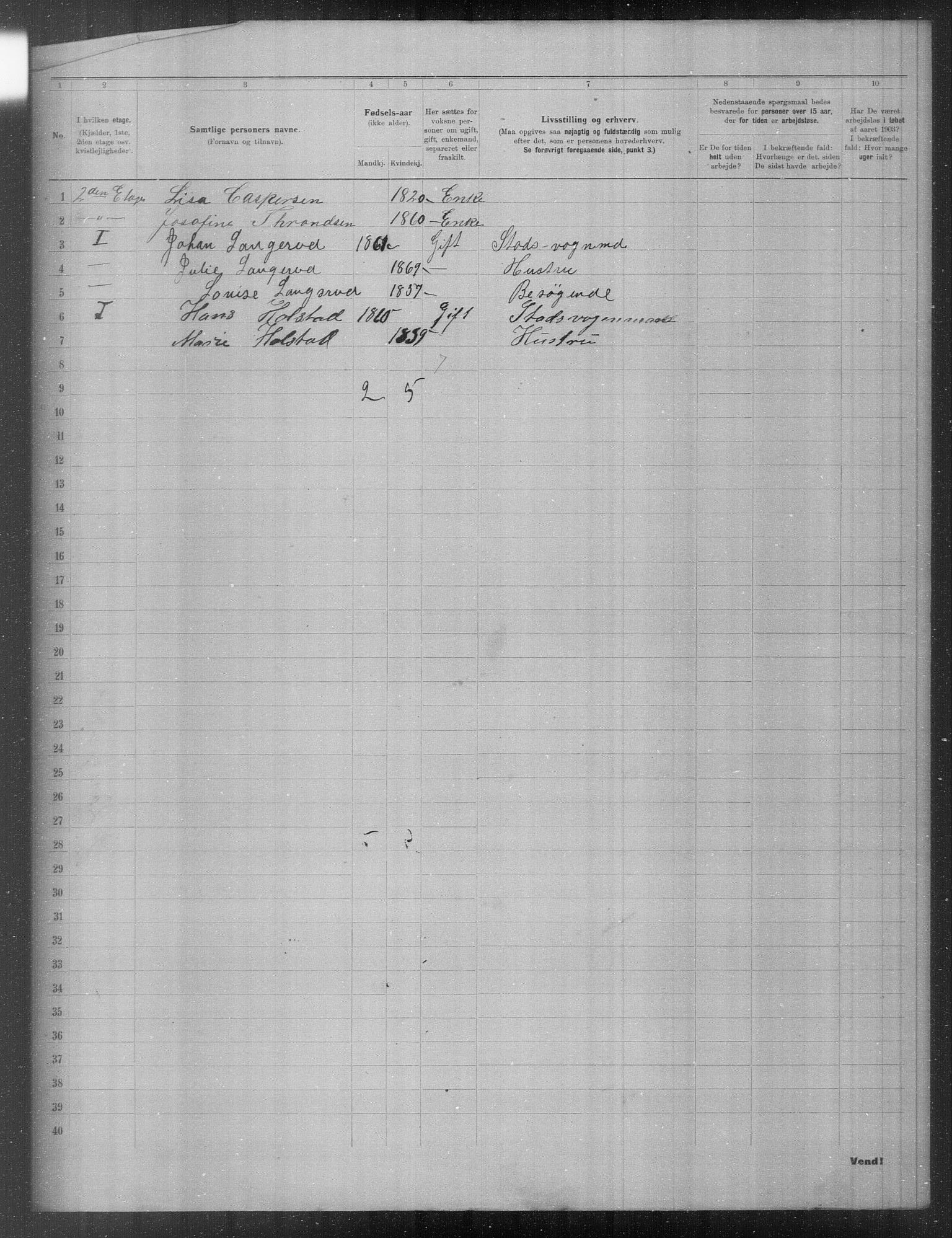 OBA, Municipal Census 1903 for Kristiania, 1903, p. 16475