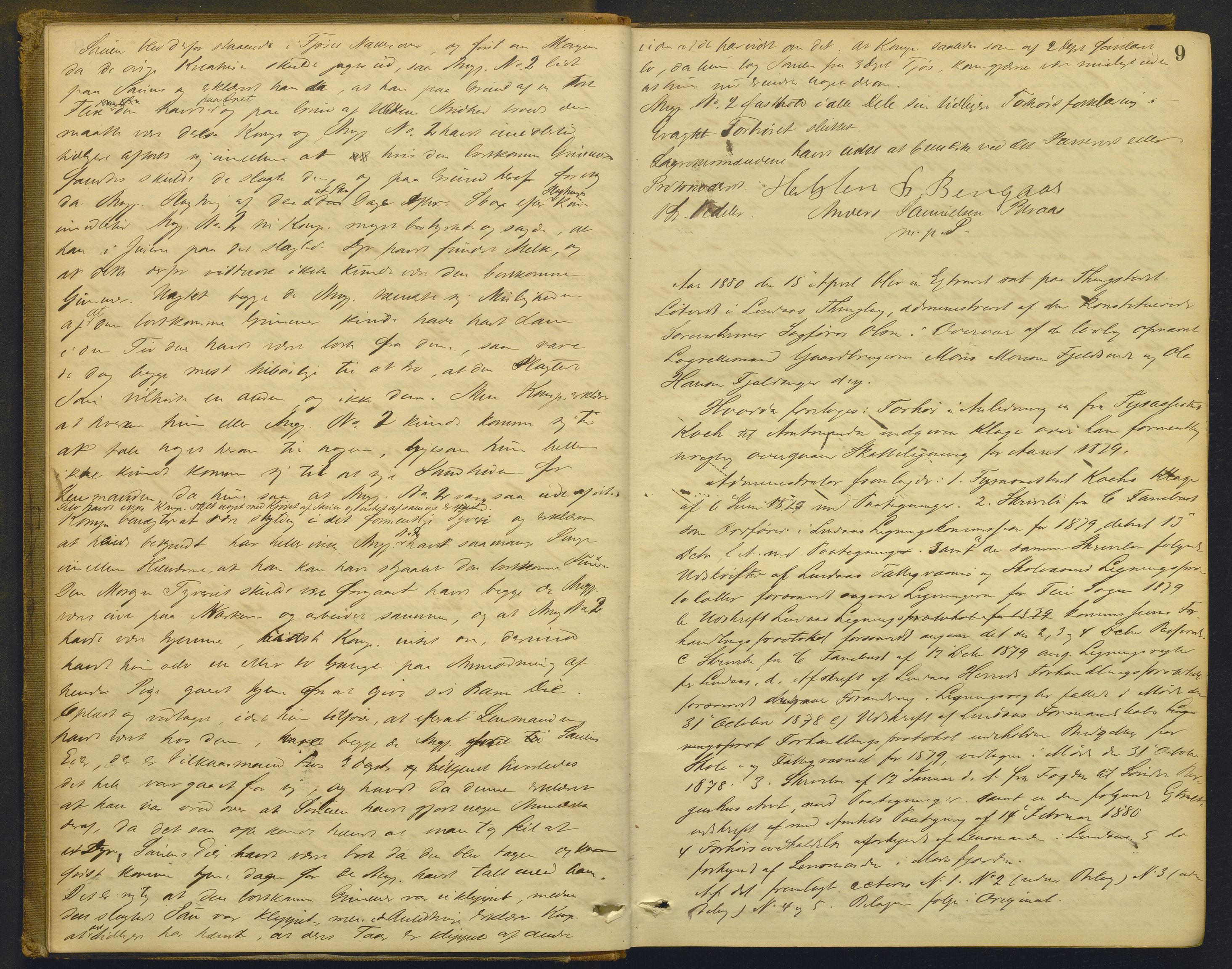 Nordhordland sorenskrivar, AV/SAB-A-2901/1/F/Fd/Fdd/L0004: Ekstrarettsprotokollar, forhøyr, 1880-1884, p. 8b-9a