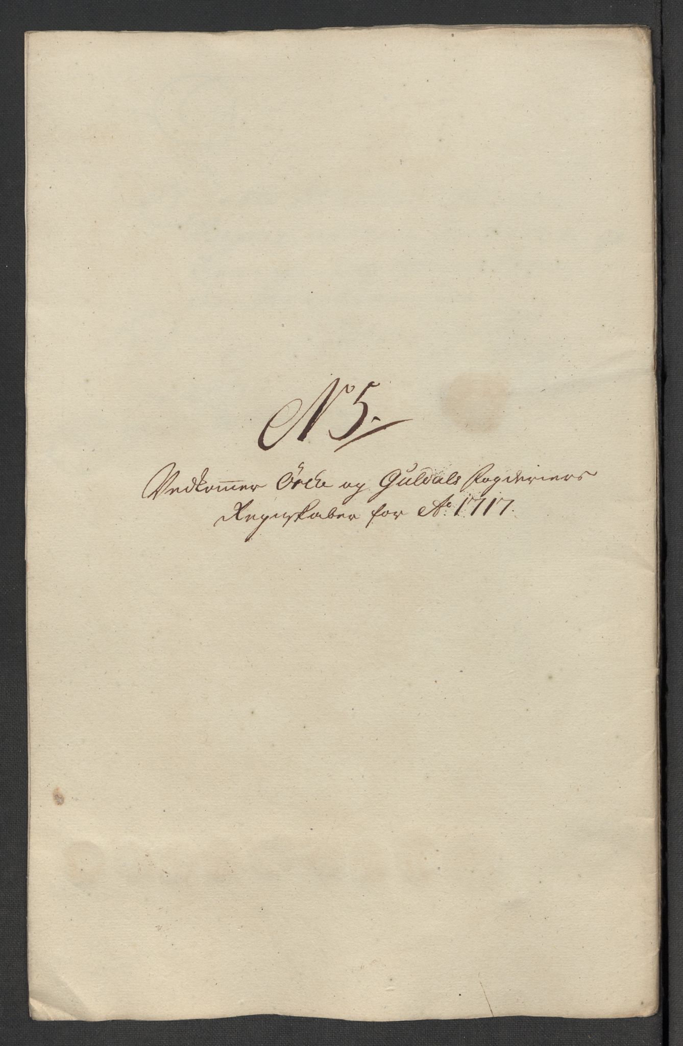 Rentekammeret inntil 1814, Reviderte regnskaper, Fogderegnskap, RA/EA-4092/R60/L3969: Fogderegnskap Orkdal og Gauldal, 1717, p. 138