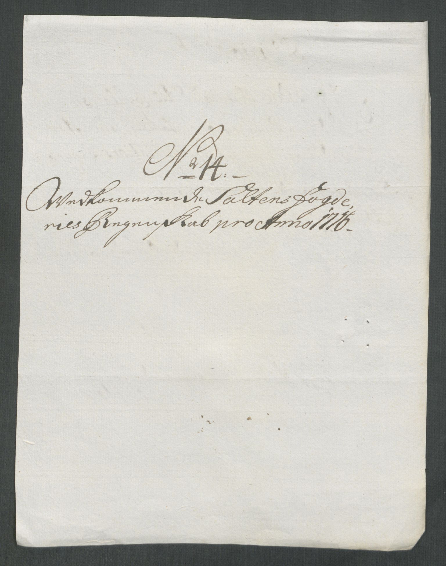 Rentekammeret inntil 1814, Reviderte regnskaper, Fogderegnskap, RA/EA-4092/R66/L4586: Fogderegnskap Salten, 1716, p. 117