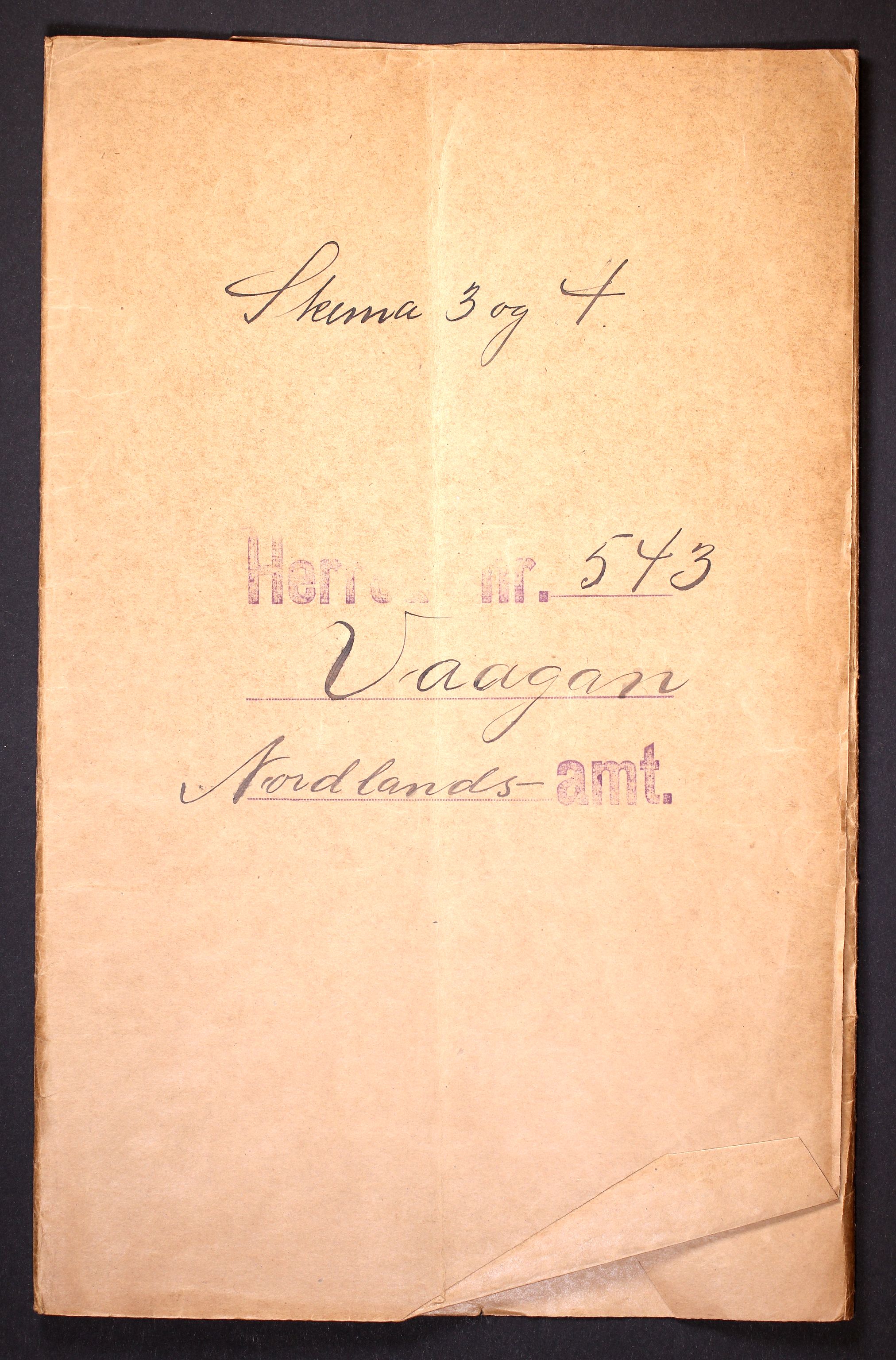 RA, 1910 census for Vågan, 1910, p. 1