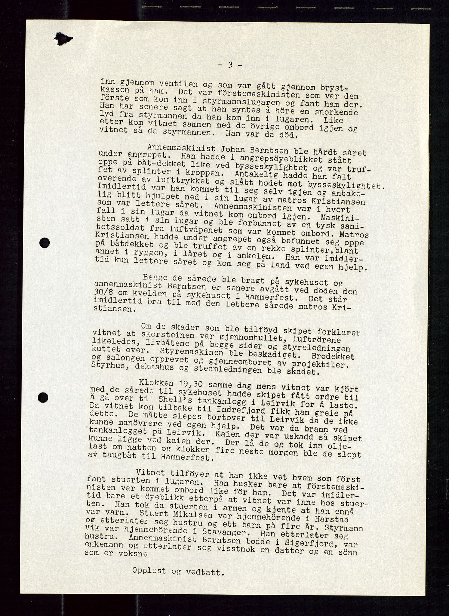 PA 1544 - Norsk Brændselolje A/S, AV/SAST-A-101965/1/A/Aa/L0003/0003: Generalforsamling  / Generalforsamling 1941, 1941, p. 11