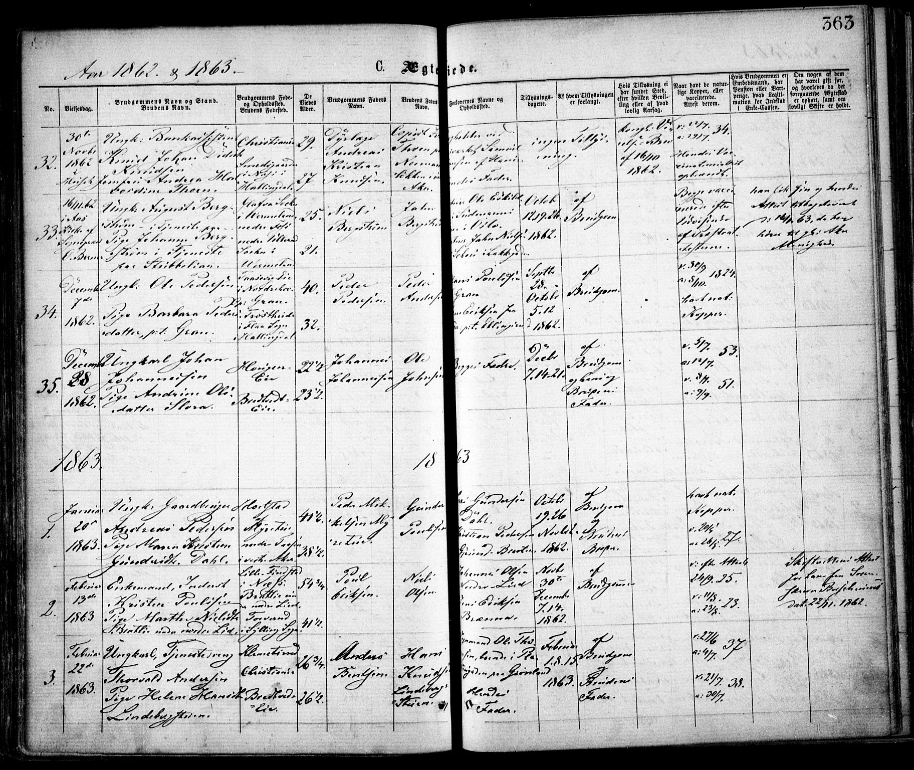 Østre Aker prestekontor Kirkebøker, SAO/A-10840/F/Fa/L0001: Parish register (official) no. I 1, 1861-1869, p. 363