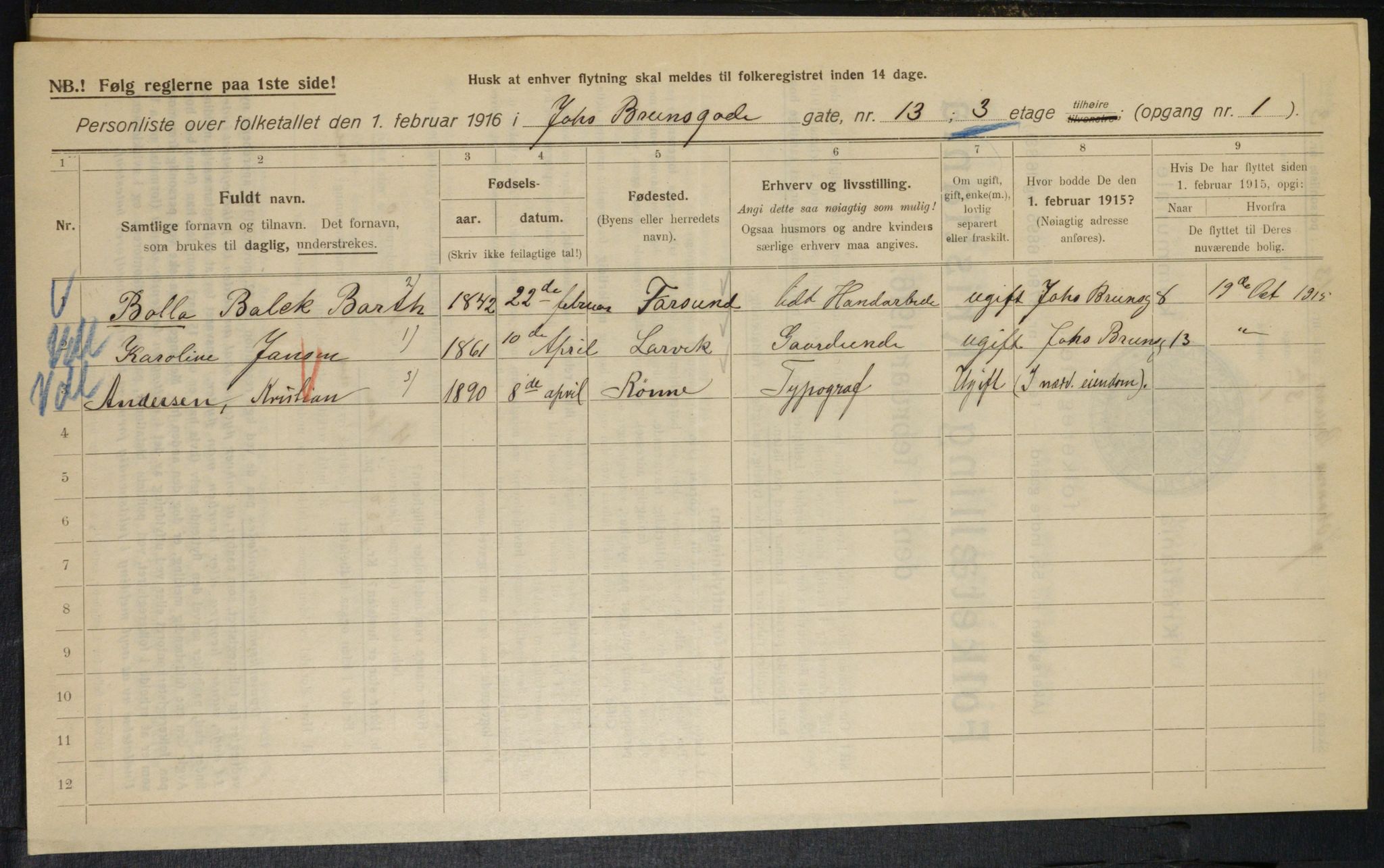 OBA, Municipal Census 1916 for Kristiania, 1916, p. 48241