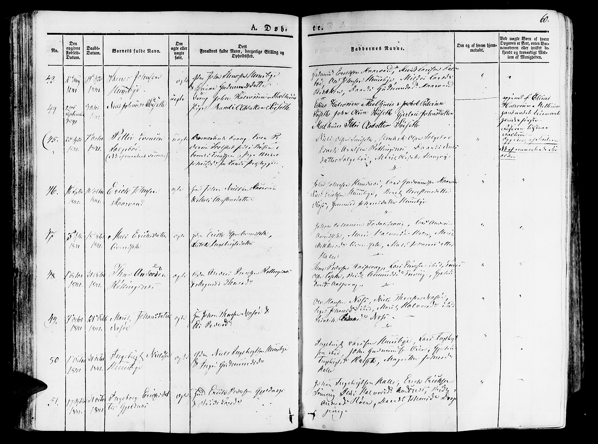 Ministerialprotokoller, klokkerbøker og fødselsregistre - Møre og Romsdal, SAT/A-1454/592/L1024: Parish register (official) no. 592A03 /1, 1831-1849, p. 60