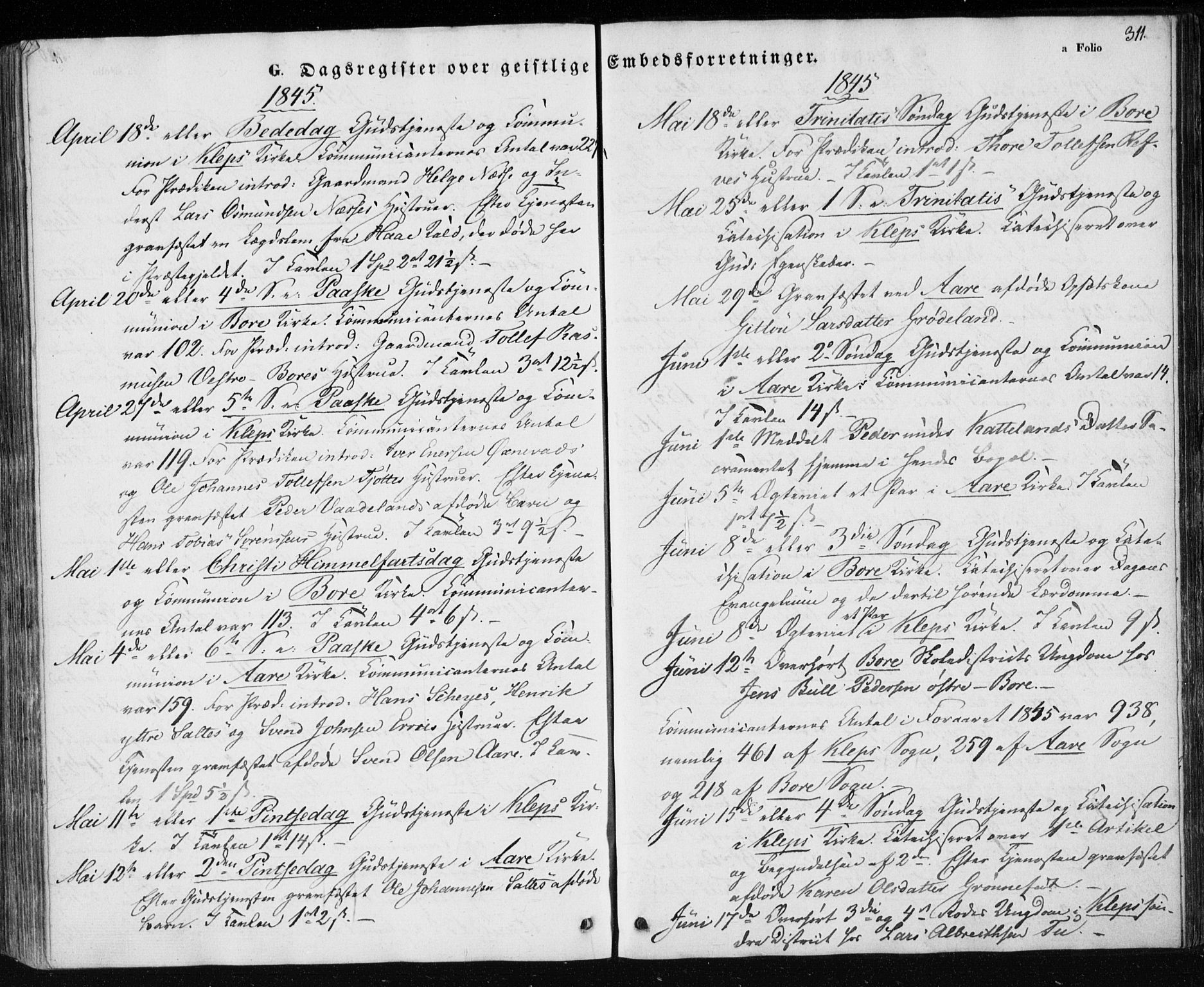 Klepp sokneprestkontor, AV/SAST-A-101803/001/3/30BA/L0004: Parish register (official) no. A 4, 1842-1852, p. 311