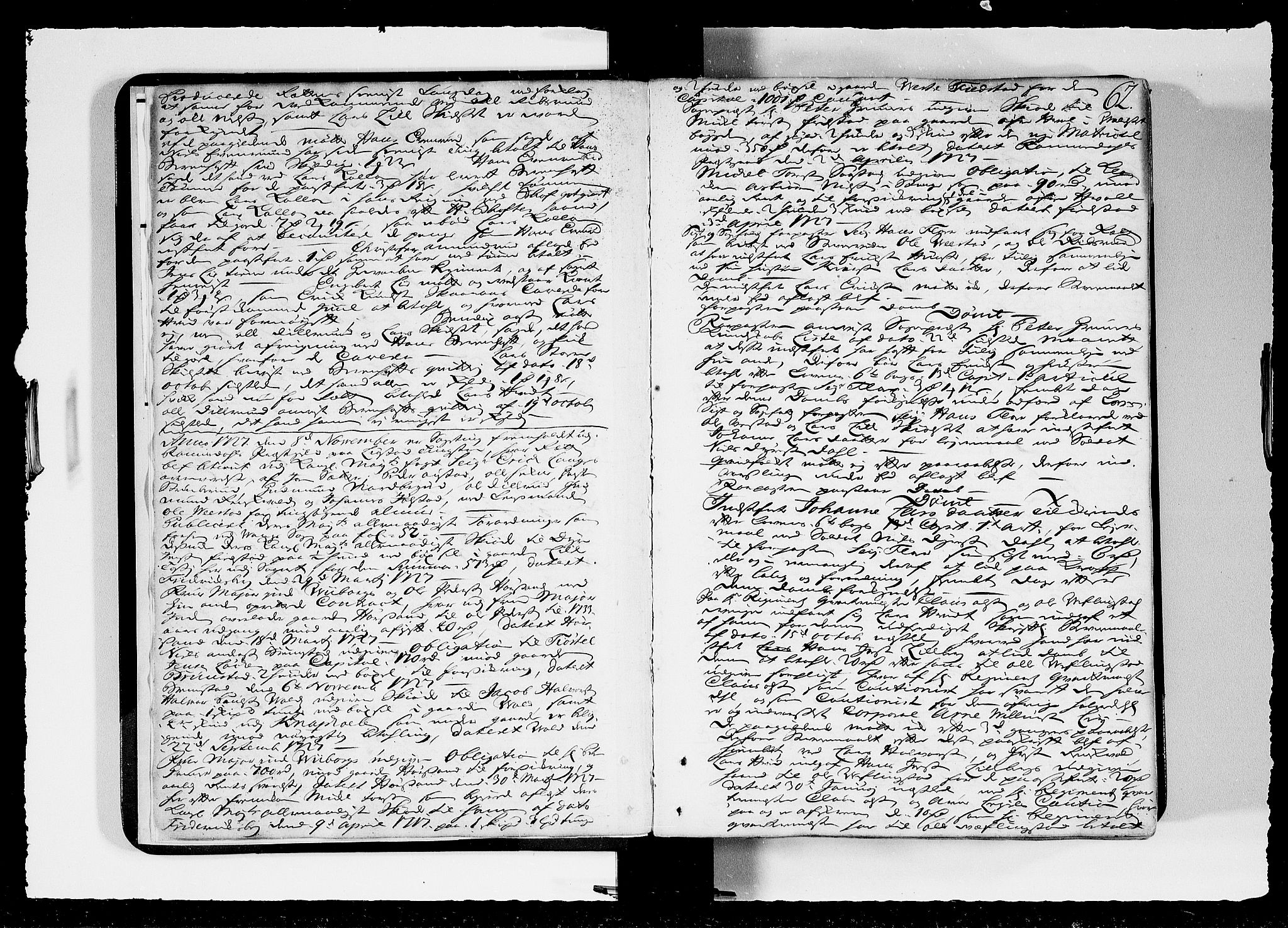Hedemarken sorenskriveri, SAH/TING-034/G/Gb/L0041: Tingbok, 1727-1729, p. 61b-62a