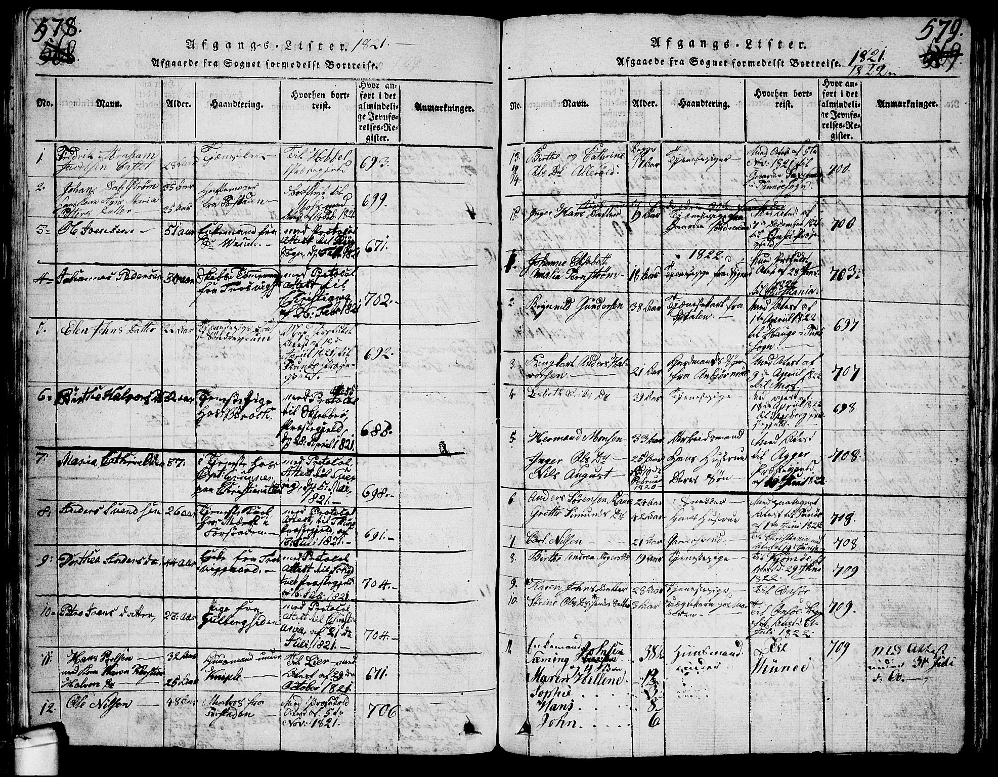 Glemmen prestekontor Kirkebøker, AV/SAO-A-10908/G/Ga/L0001: Parish register (copy) no. 1, 1816-1838, p. 578-579