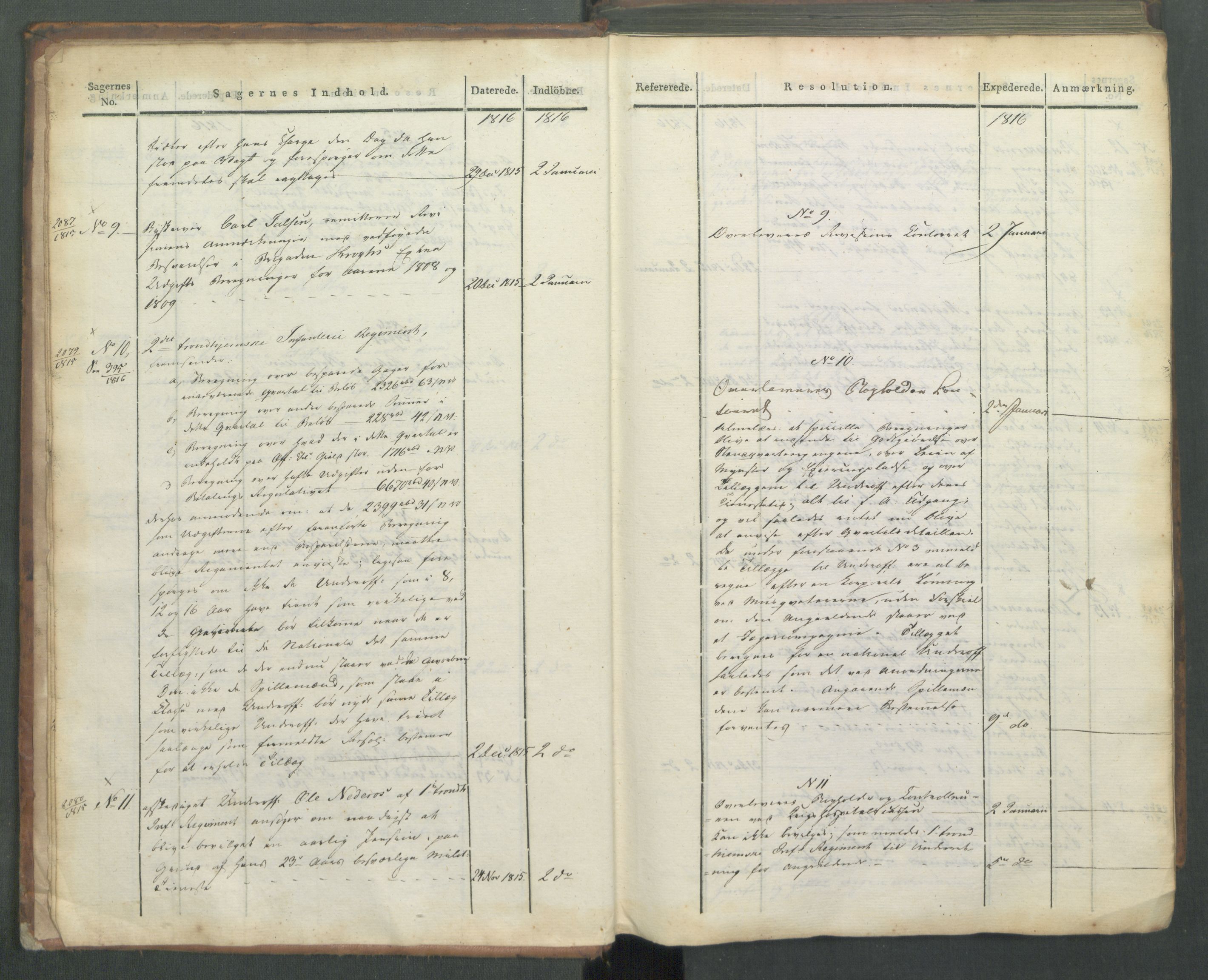 Armédepartementet, AV/RA-RAFA-3493/C/Ca/L0008: 6. Departements Journal, 1816