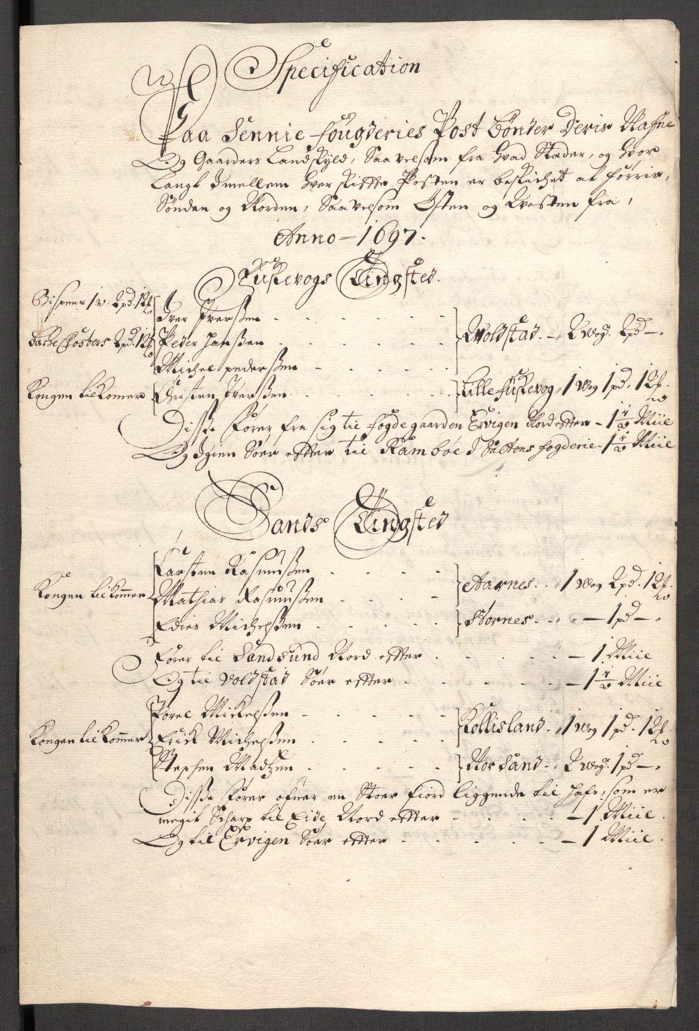 Rentekammeret inntil 1814, Reviderte regnskaper, Fogderegnskap, AV/RA-EA-4092/R68/L4754: Fogderegnskap Senja og Troms, 1697-1699, p. 82