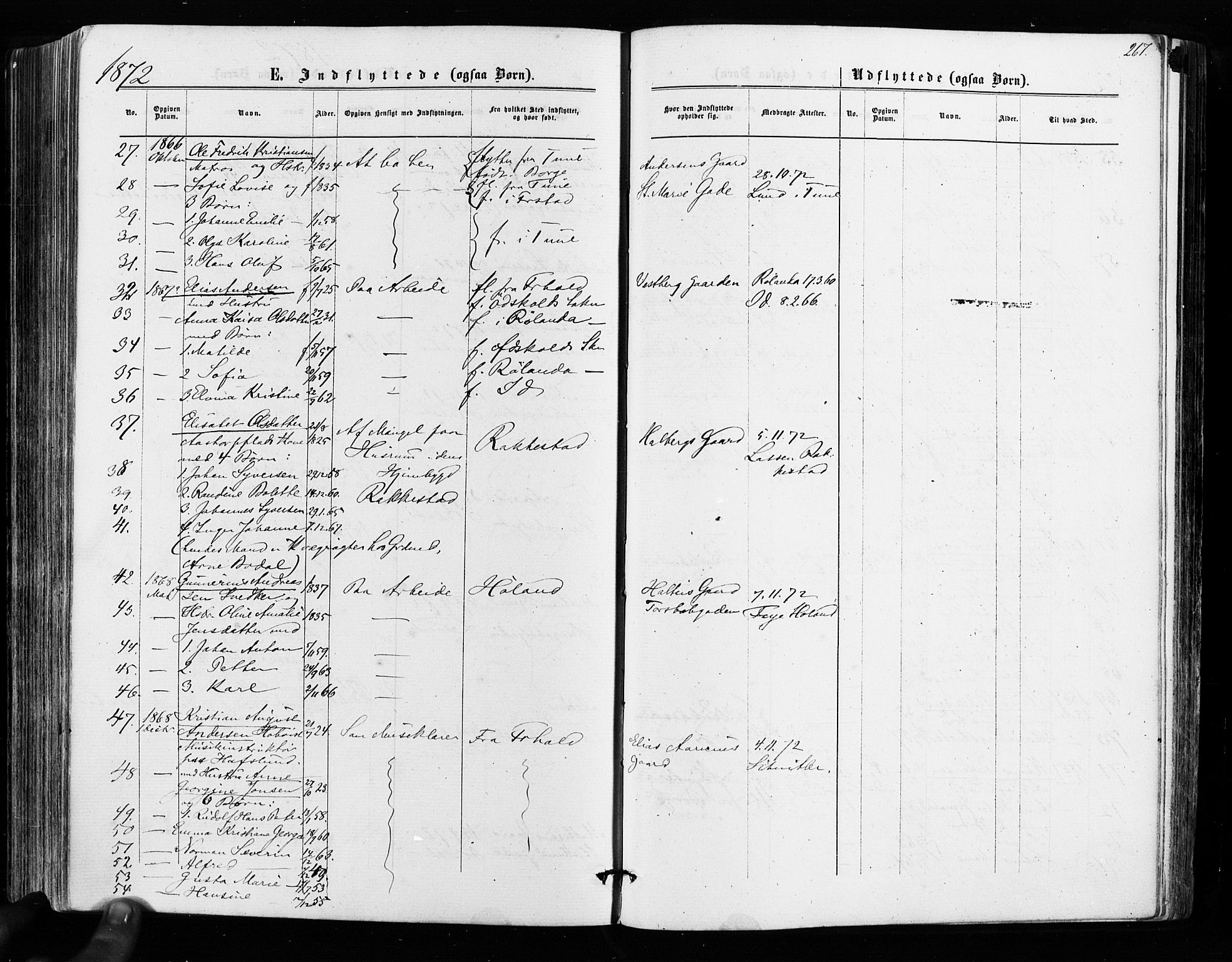 Sarpsborg prestekontor Kirkebøker, AV/SAO-A-2006/F/Fa/L0002: Parish register (official) no. 2, 1869-1877, p. 267