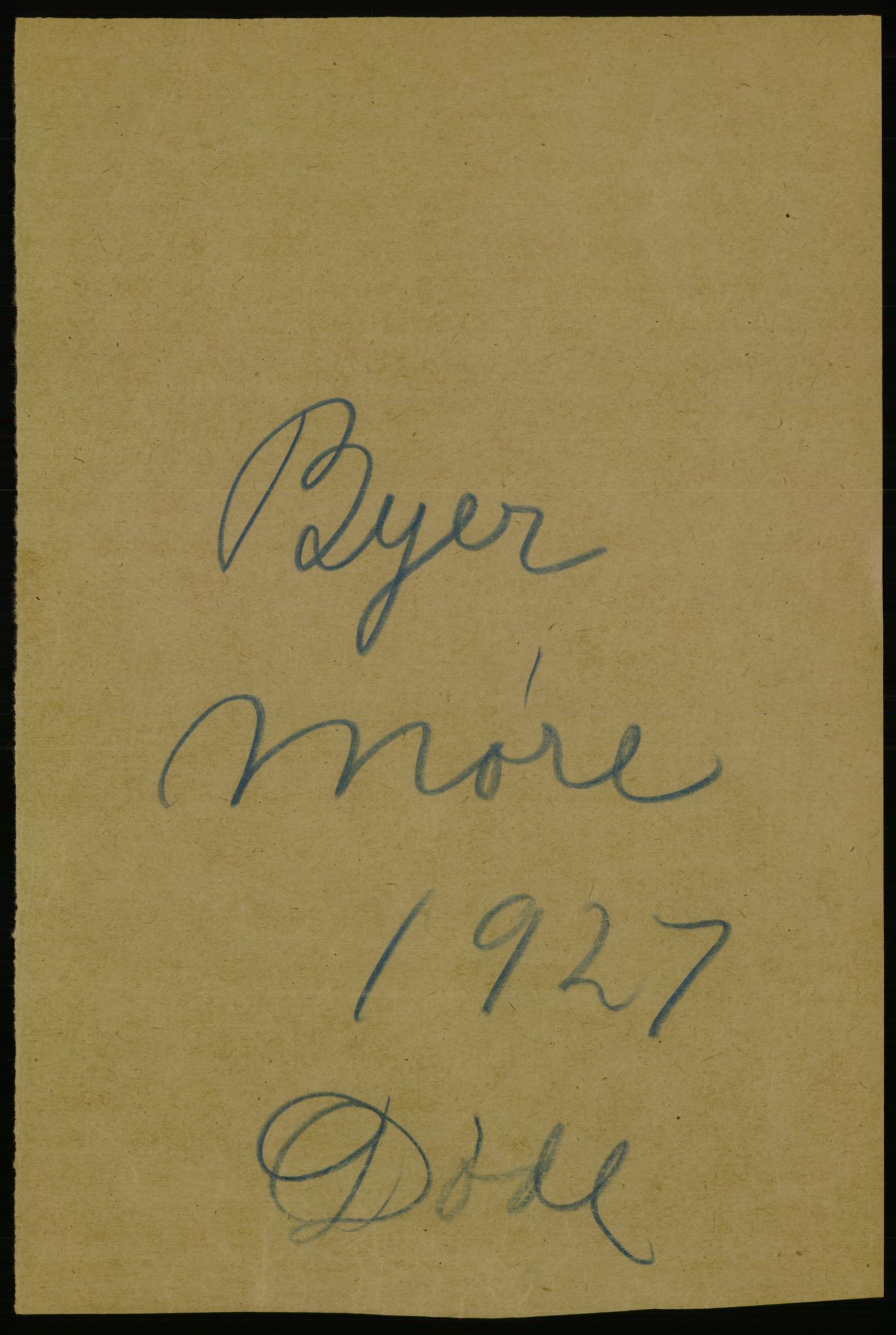 Statistisk sentralbyrå, Sosiodemografiske emner, Befolkning, AV/RA-S-2228/D/Df/Dfc/Dfcg/L0034: Møre fylke: Døde. Bygder og byer., 1927, p. 1