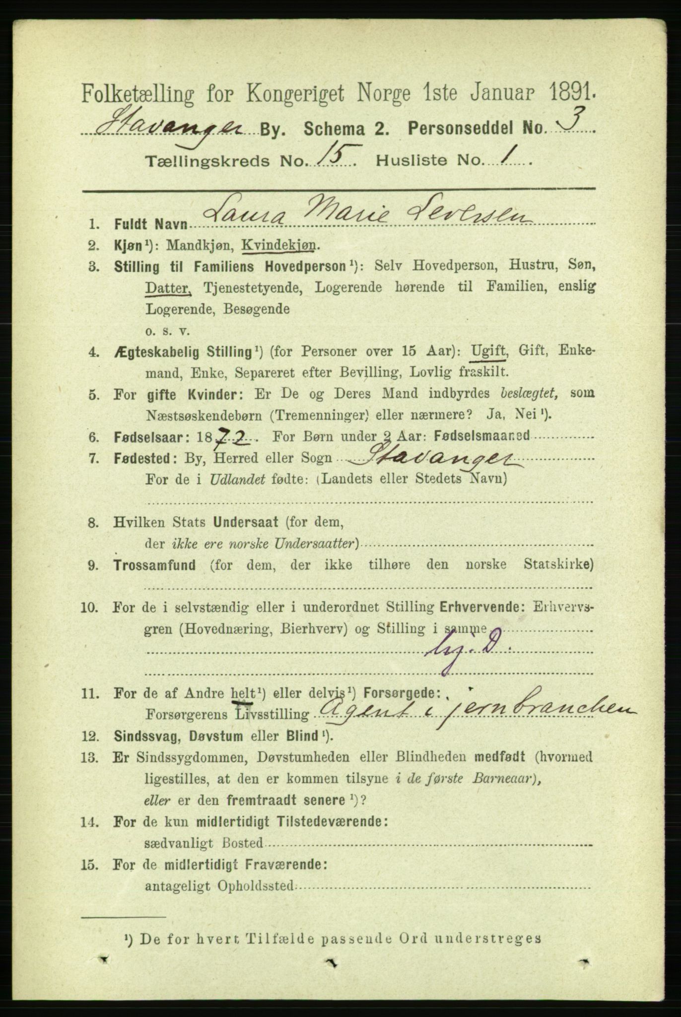 RA, 1891 census for 1103 Stavanger, 1891, p. 17861