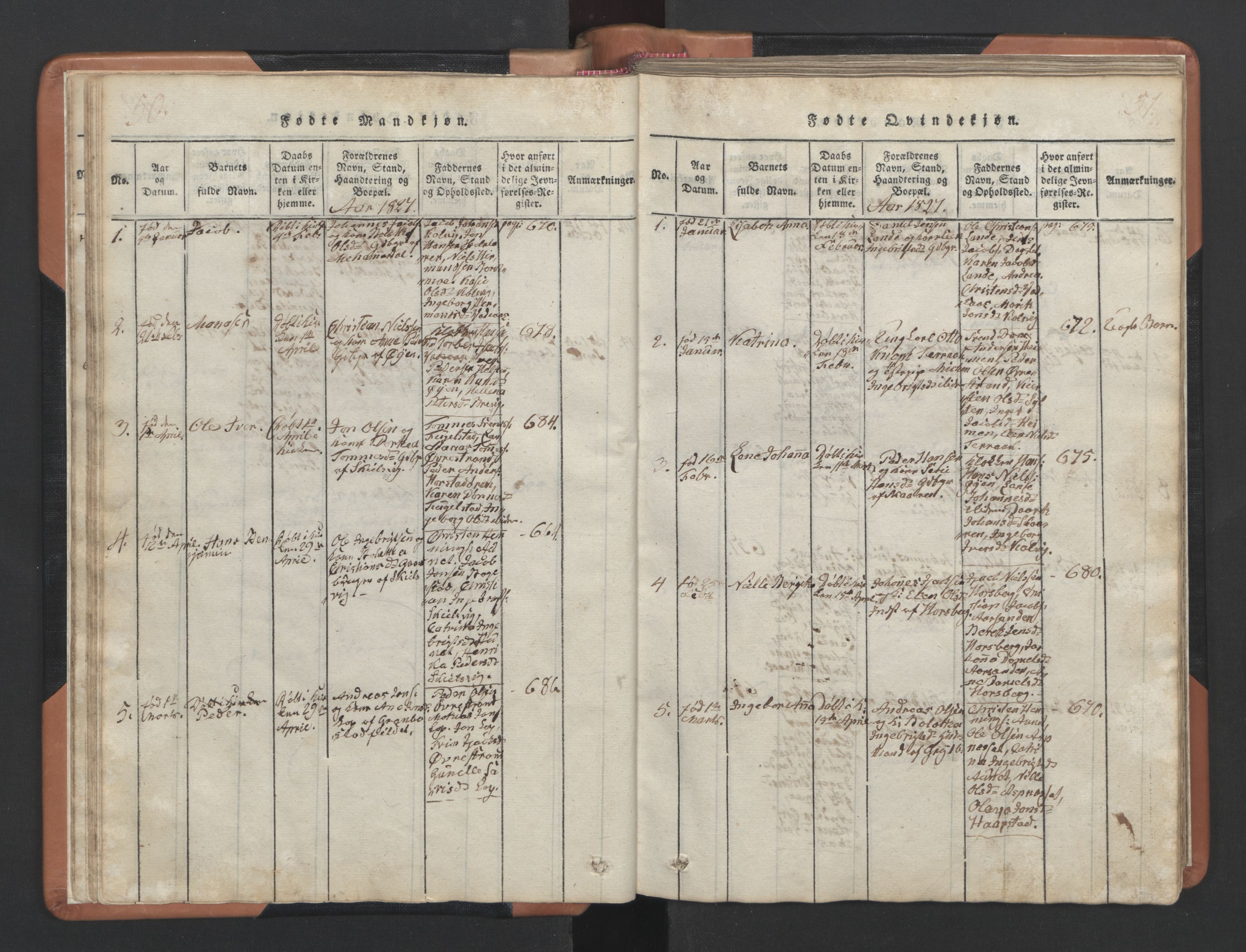 Ministerialprotokoller, klokkerbøker og fødselsregistre - Nordland, AV/SAT-A-1459/810/L0157: Parish register (copy) no. 810C01, 1819-1842, p. 50-51