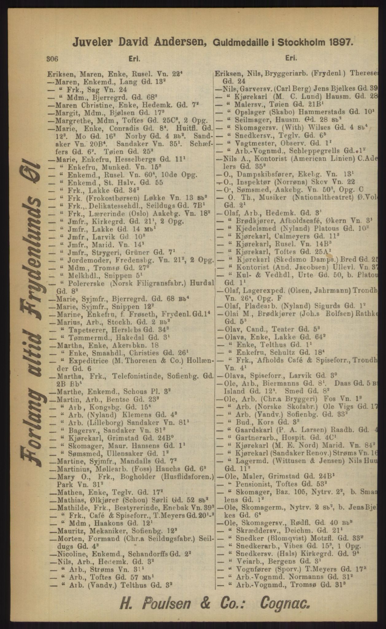 Kristiania/Oslo adressebok, PUBL/-, 1903, p. 306