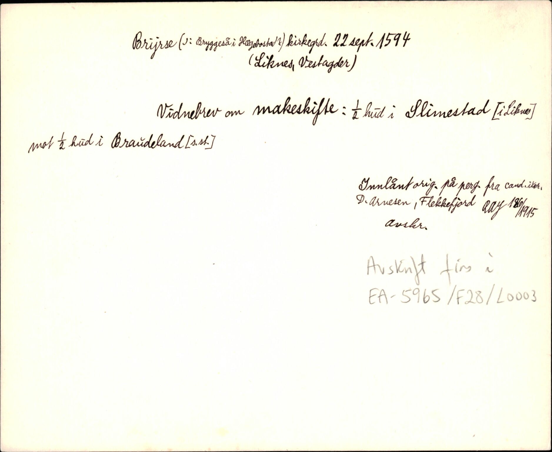 Riksarkivets diplomsamling, AV/RA-EA-5965/F35/F35d/L0002: Innlånte diplomer, seddelregister, 1592-1620, p. 77