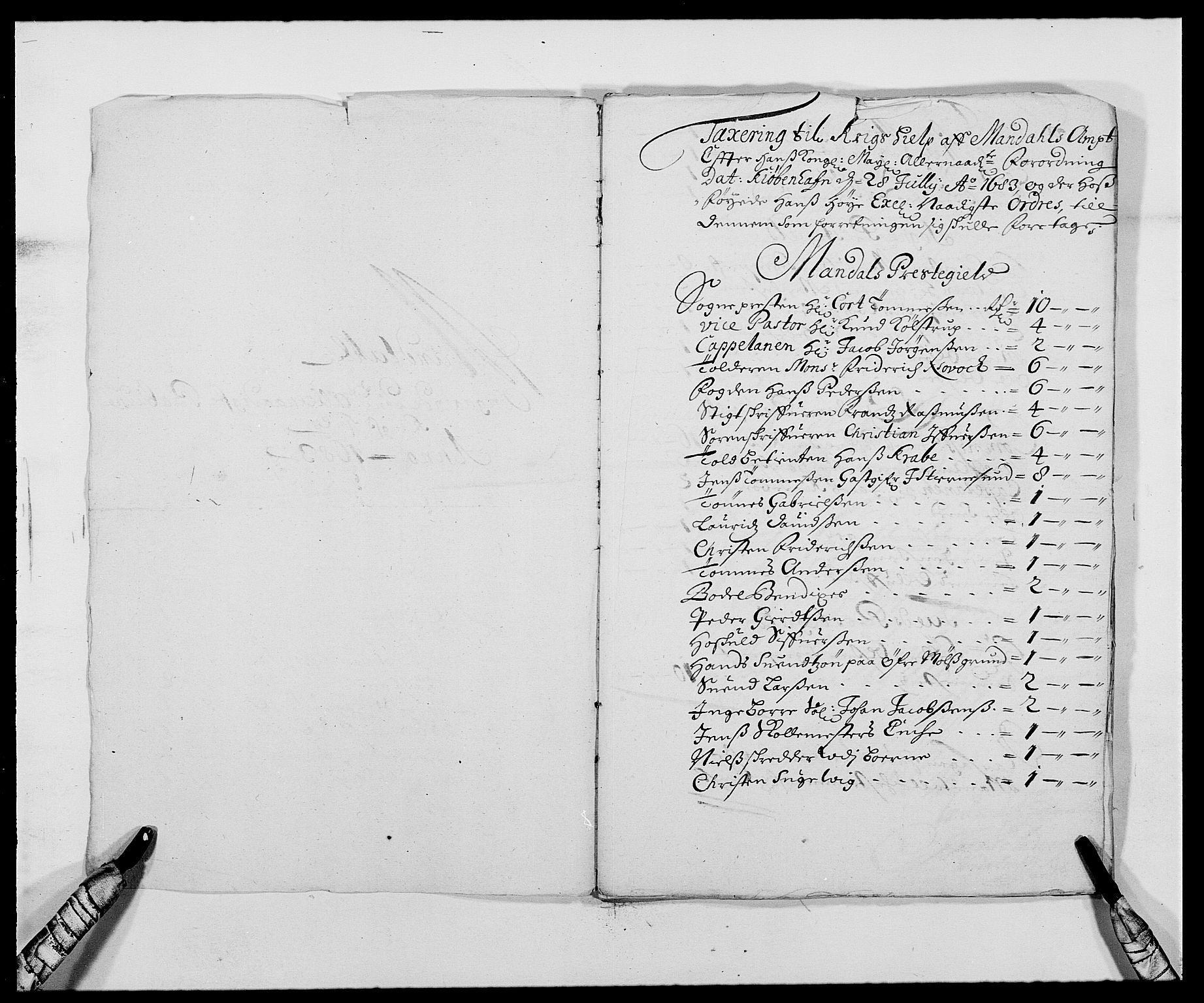 Rentekammeret inntil 1814, Reviderte regnskaper, Fogderegnskap, RA/EA-4092/R42/L2541: Mandal fogderi, 1681-1684, p. 197